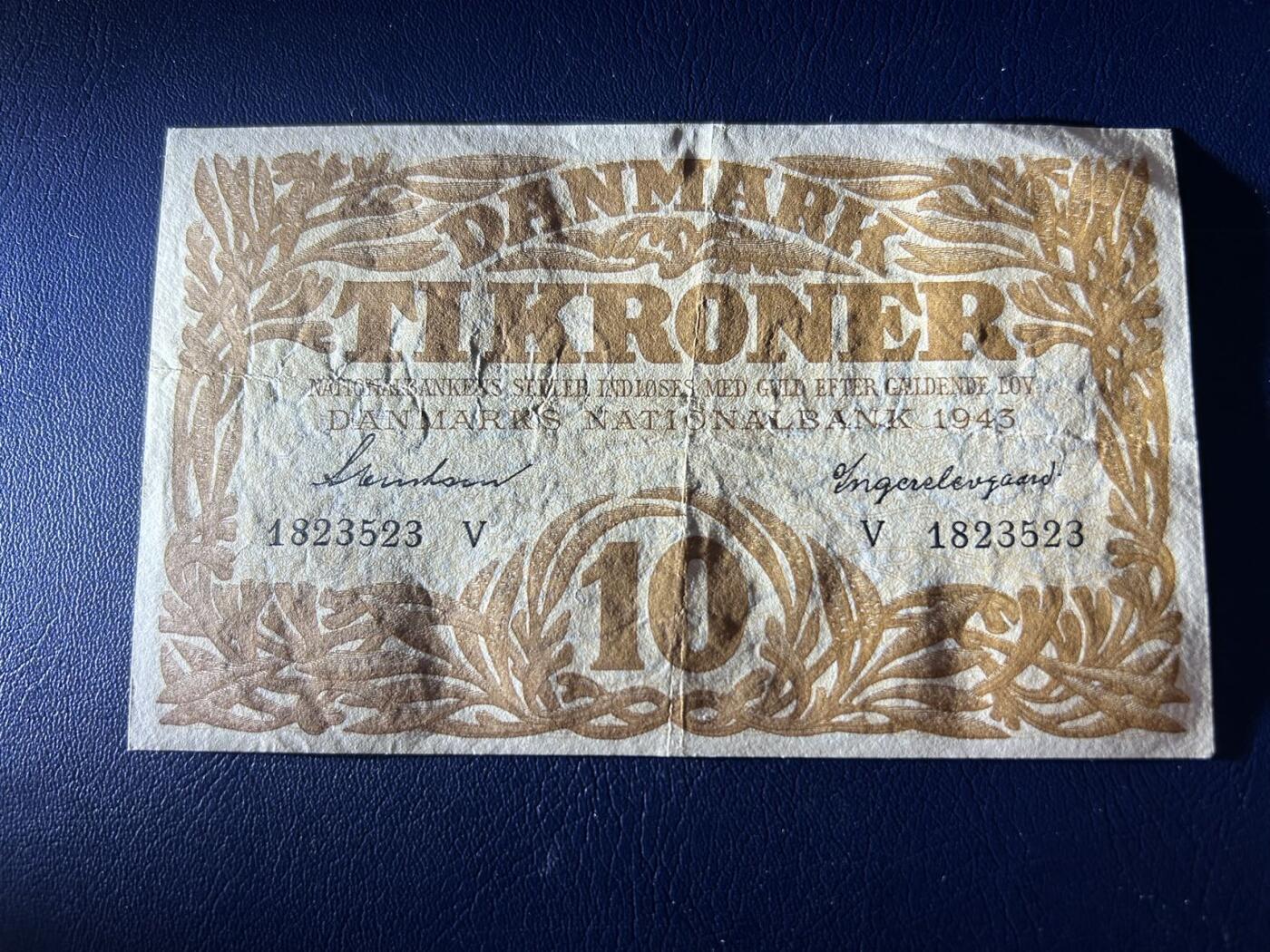 收藏联盟Quantum Auction 第410期拍卖 @征集拍品 长期供货可享分佣福利  1943年丹麦10克朗 流通XF+品