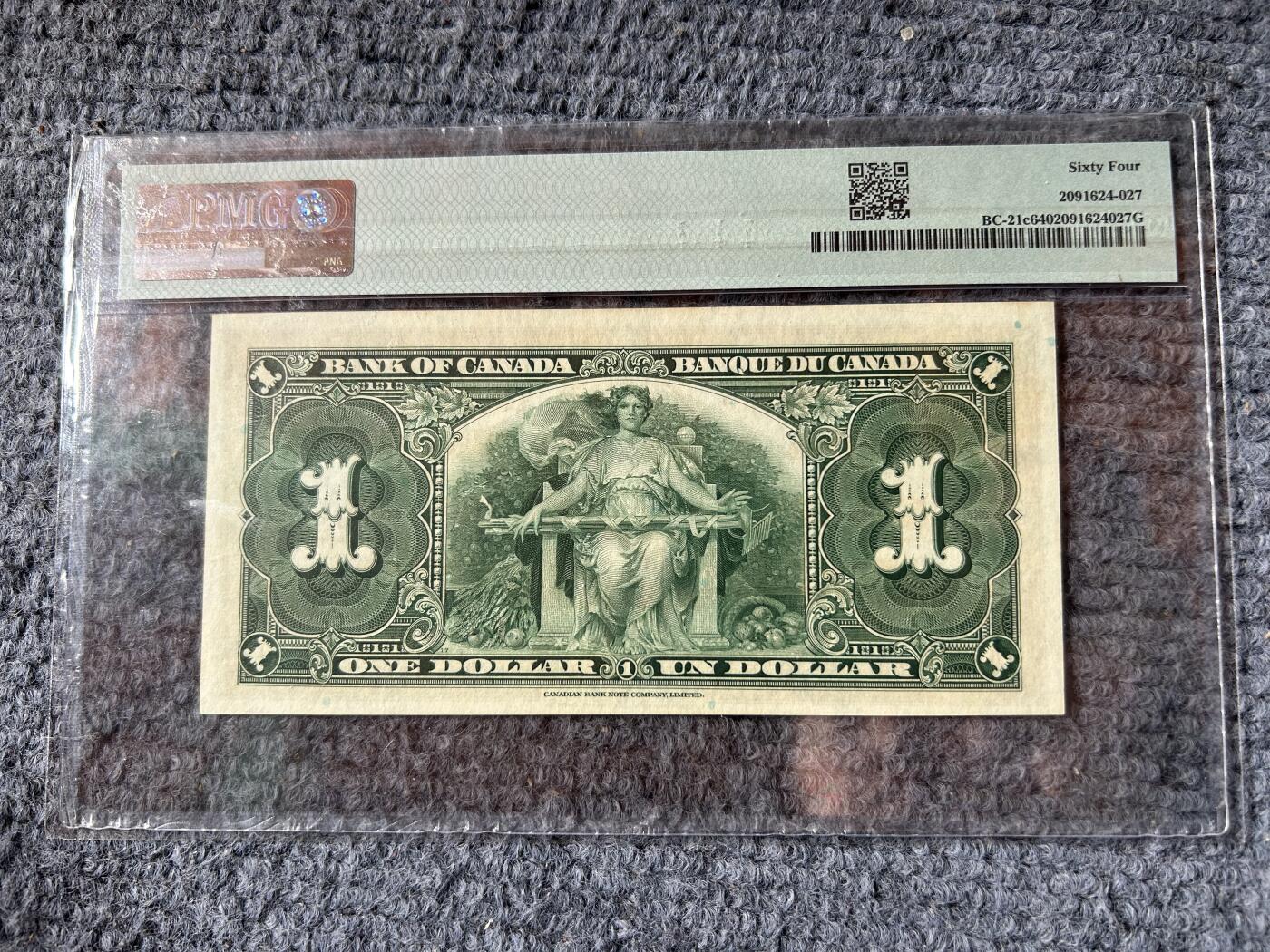 收藏联盟Quantum Auction 第410期拍卖 @征集拍品 长期供货可享分佣福利  1937年加拿大1加元 乔六 PMG64