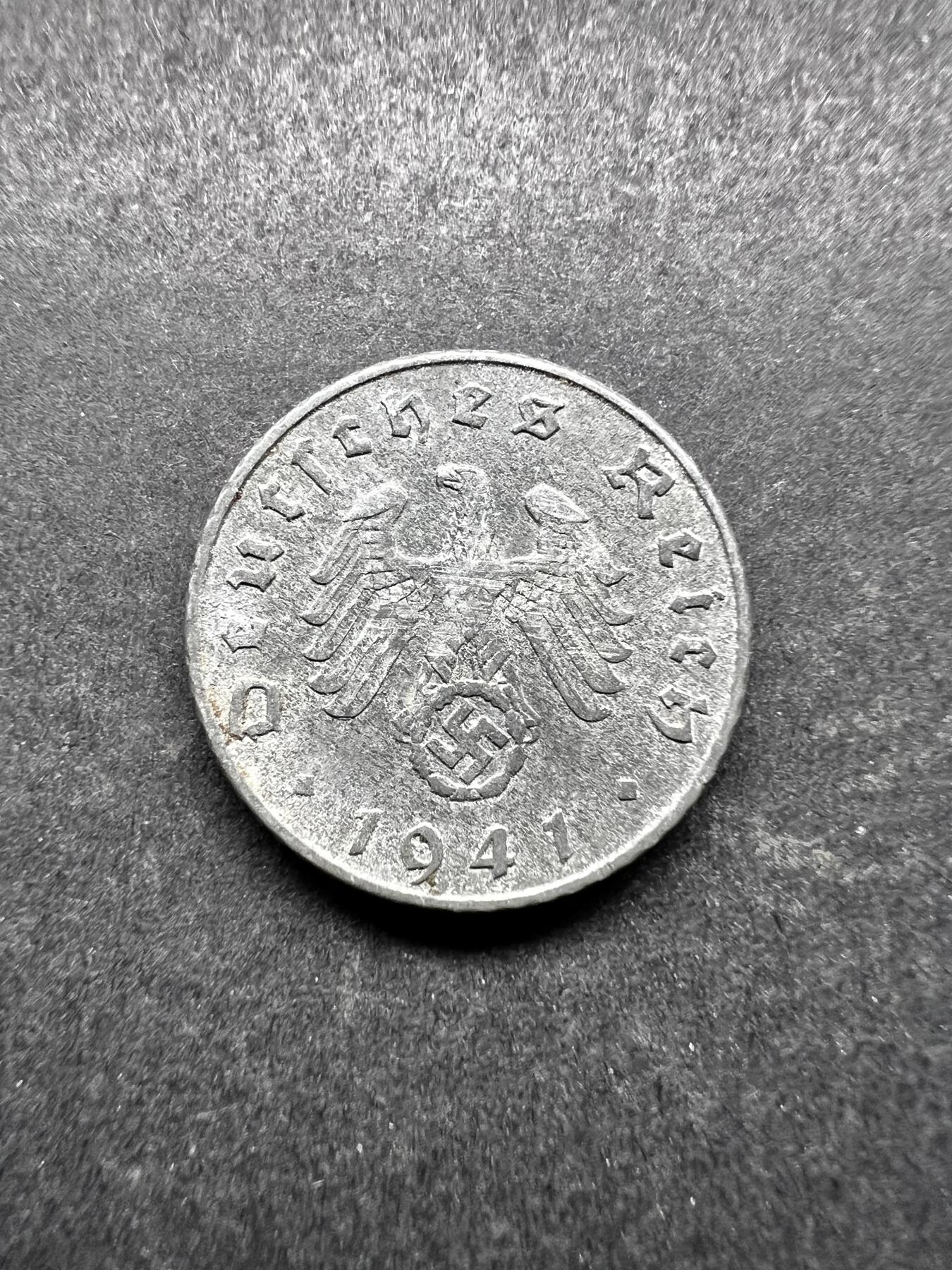 聚福钱庄★世界钱币第三期 无佣金 可寄存 满百包邮  德国1941年5芬尼锌币
