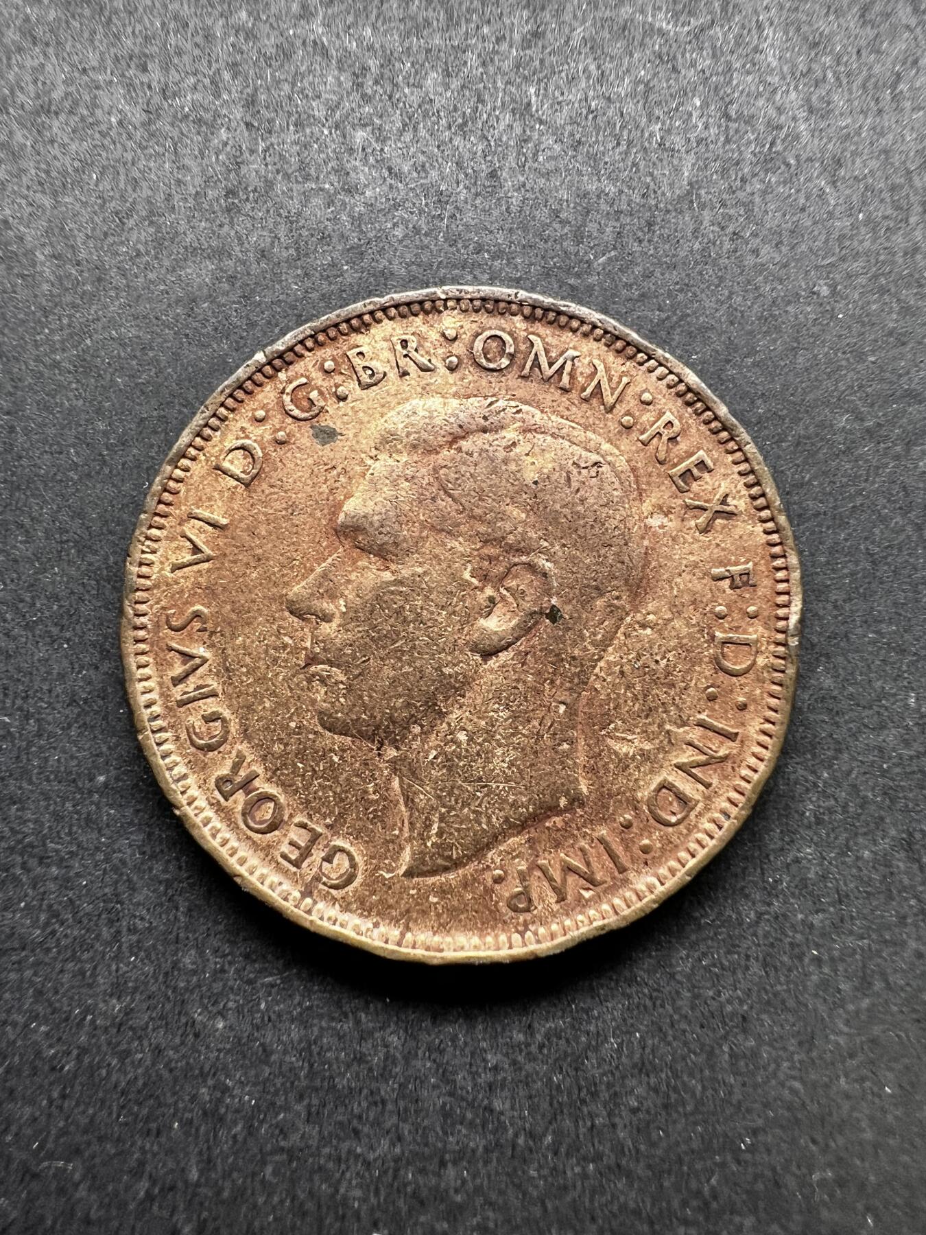 聚福钱庄★世界钱币第三期 无佣金 可寄存 满百包邮  英国1947年1便士铜币