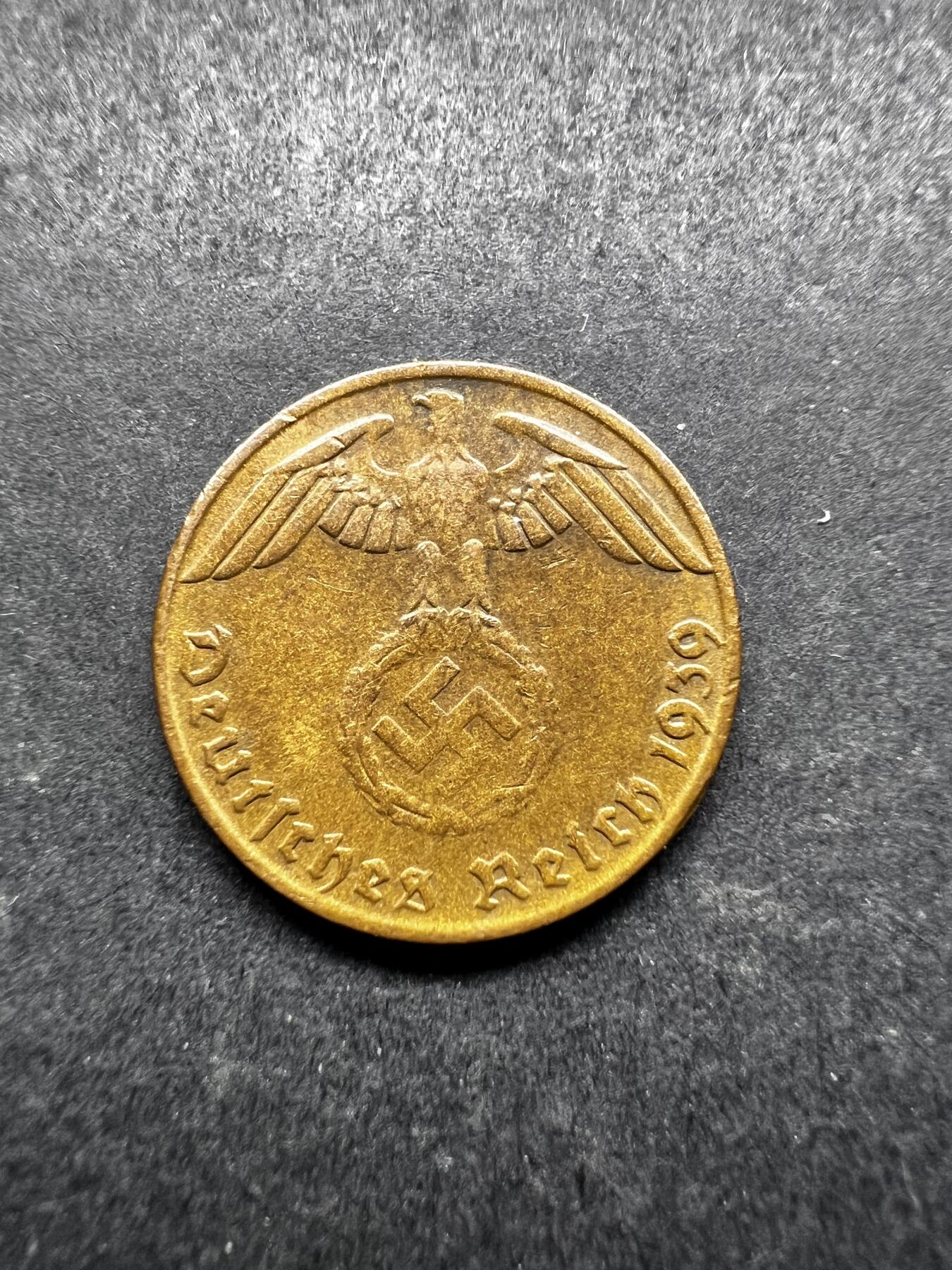 聚福钱庄★世界钱币第三期 无佣金 可寄存 满百包邮  德国1939年1芬尼铜币