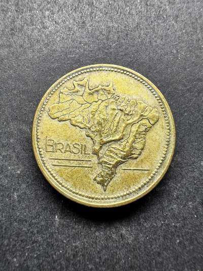 聚福钱庄★世界钱币第三期 无佣金 可寄存 满百包邮  - 巴西1945年1克鲁塞罗铜币 巴西地图