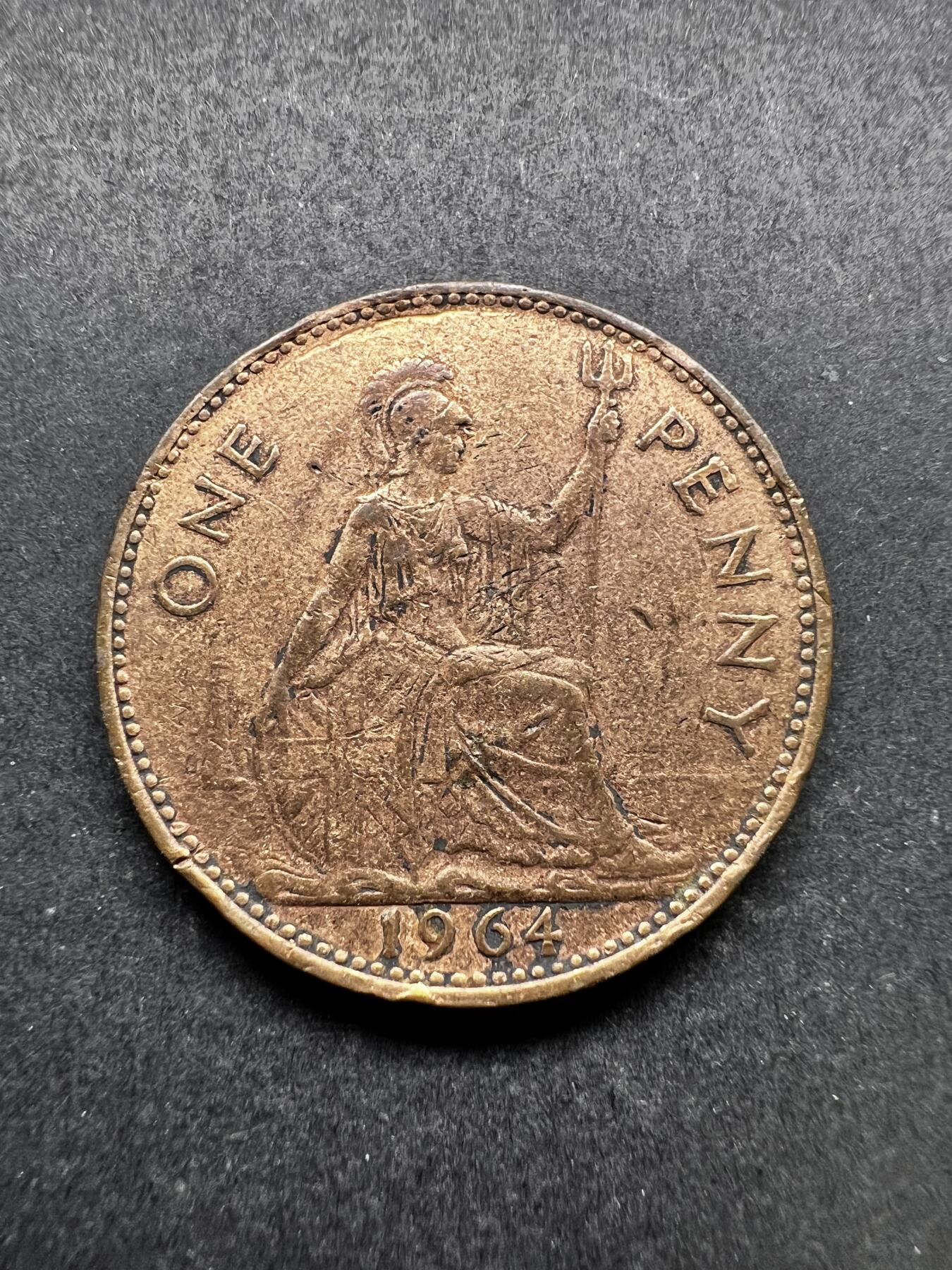 聚福钱庄★世界钱币第三期 无佣金 可寄存 满百包邮  英国1964年1便士铜币