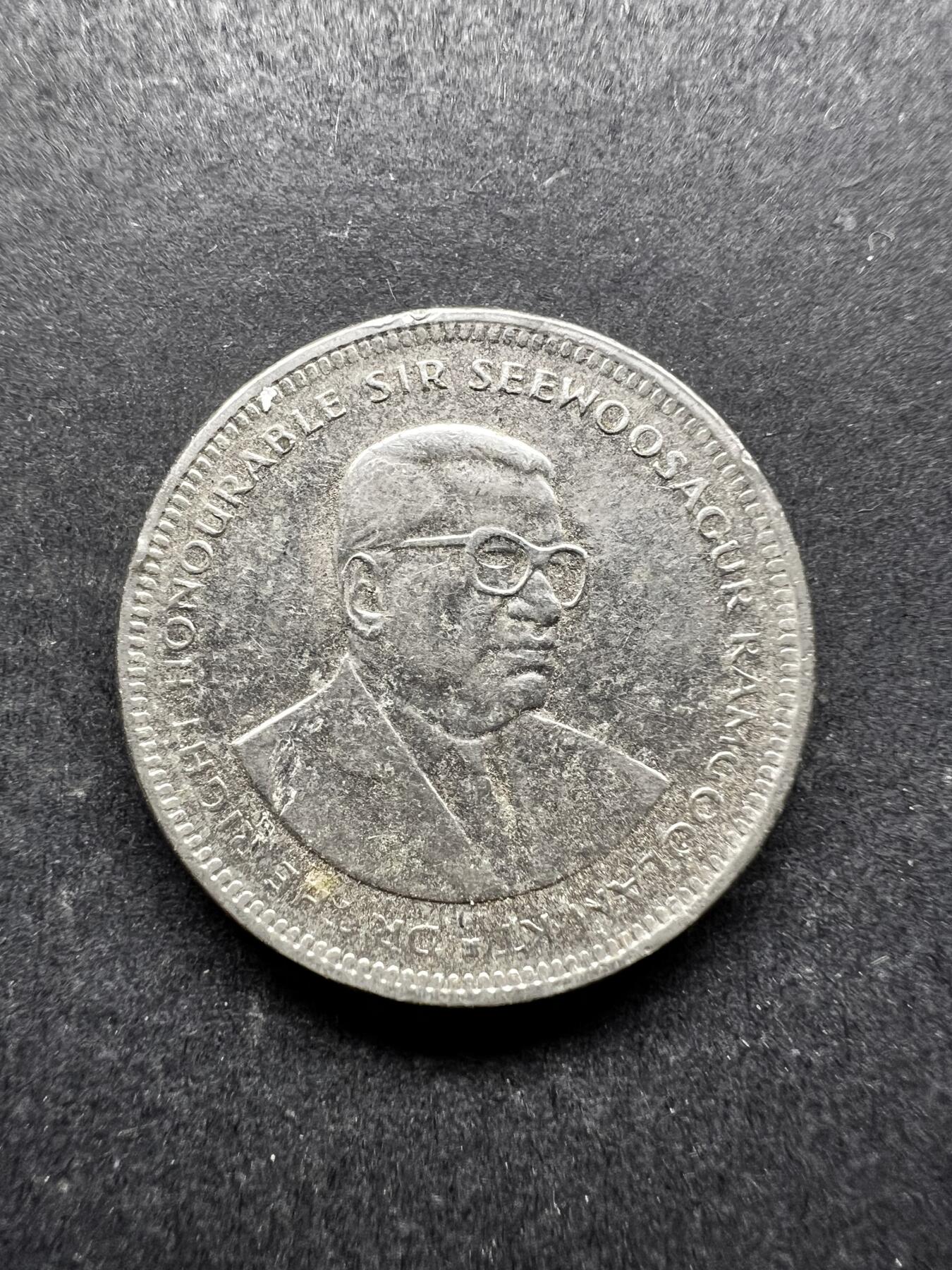 聚福钱庄★世界钱币第三期 无佣金 可寄存 满百包邮  毛里求斯1999年半卢比镍币