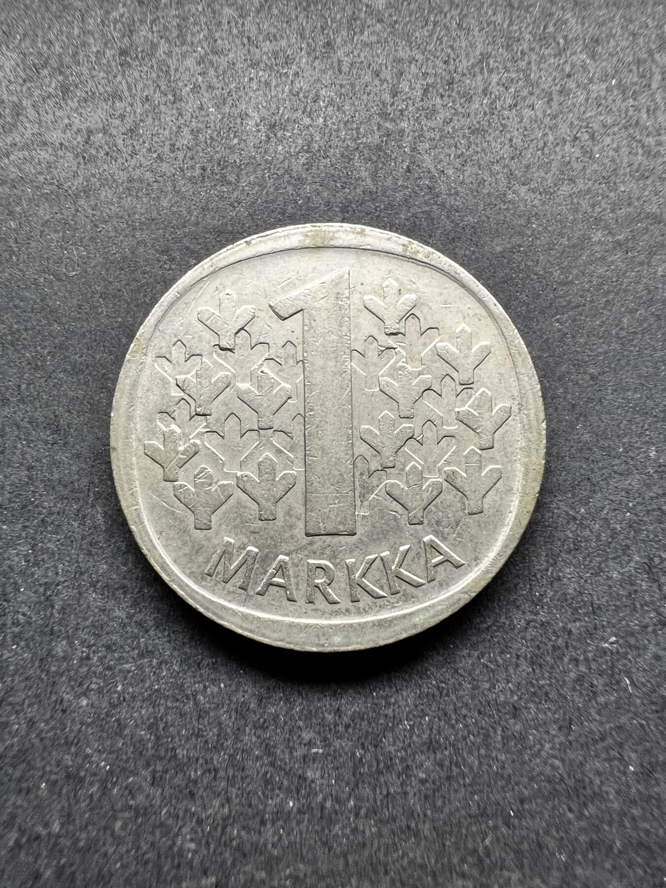 聚福钱庄★世界钱币第三期 无佣金 可寄存 满百包邮  芬兰1970年1马克镍币