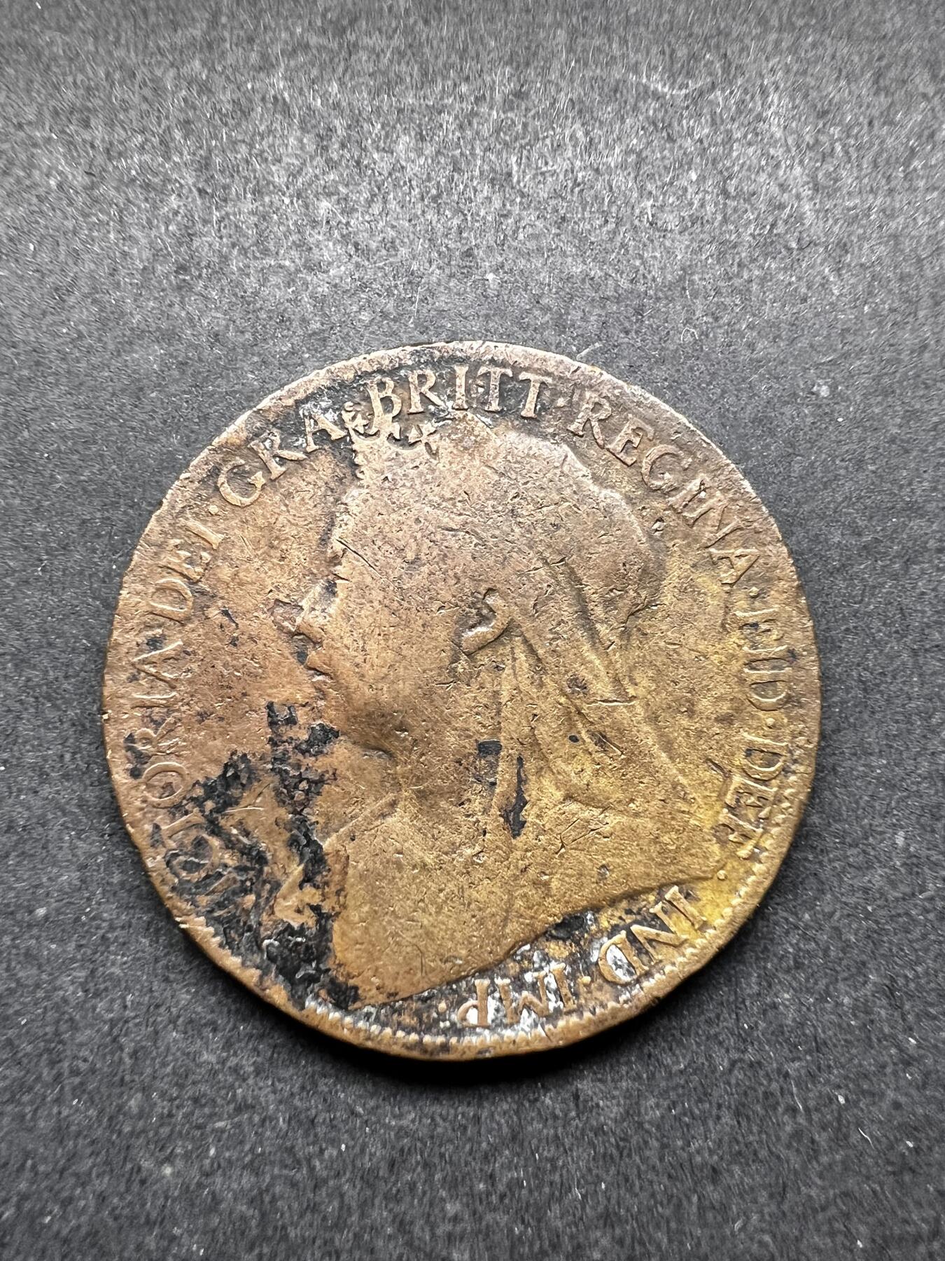 聚福钱庄★世界钱币第三期 无佣金 可寄存 满百包邮  英国1901年维多利亚1便士铜币