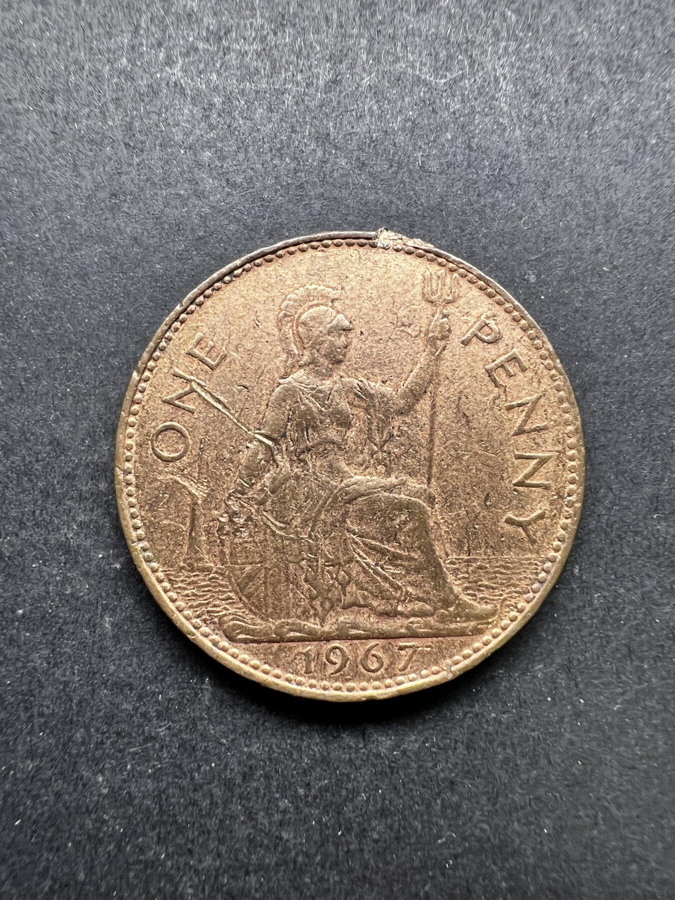 聚福钱庄★世界钱币第三期 无佣金 可寄存 满百包邮  英国1967年1便士铜币