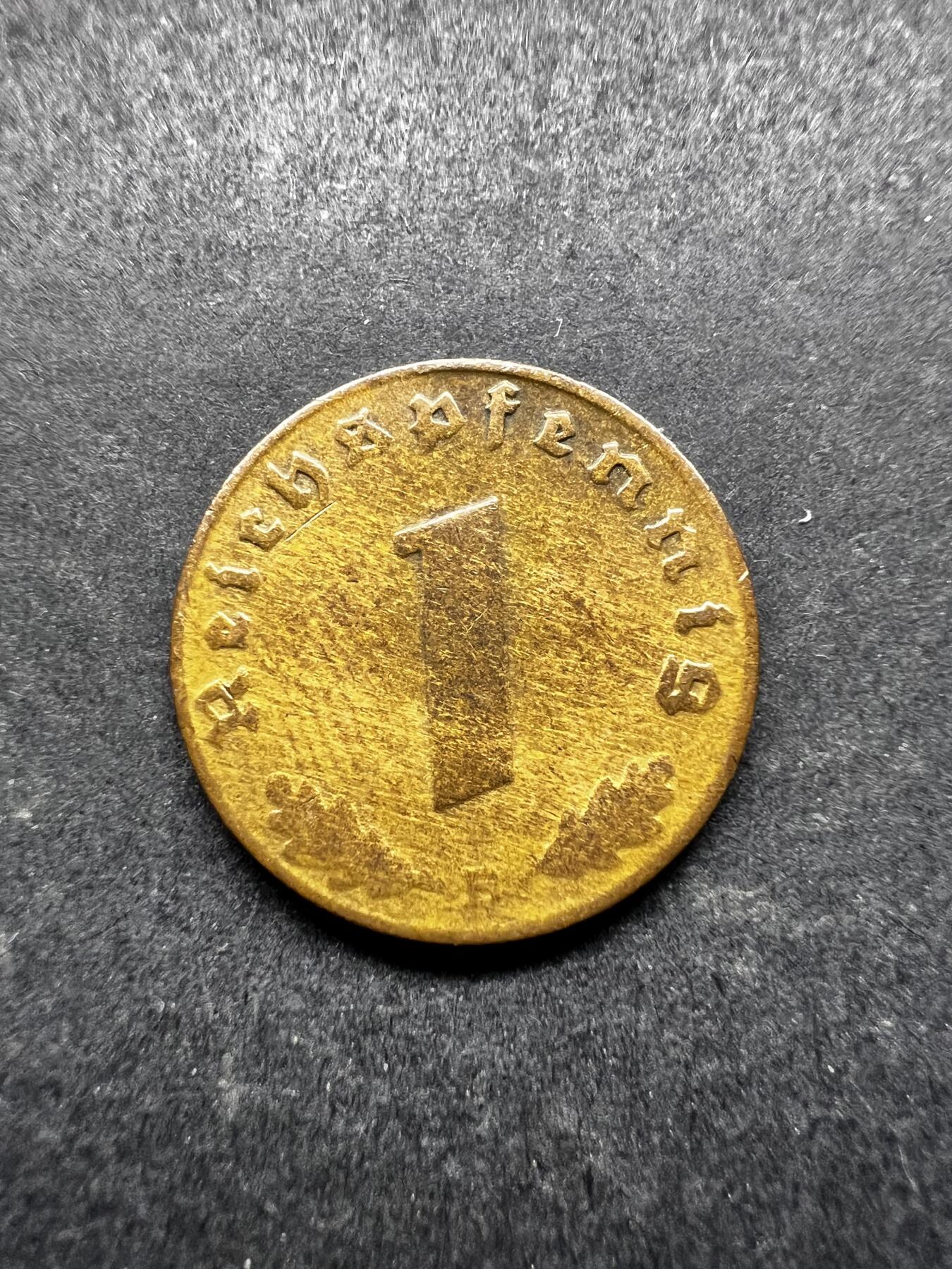 聚福钱庄★世界钱币第三期 无佣金 可寄存 满百包邮  德国1939年1芬尼铜币