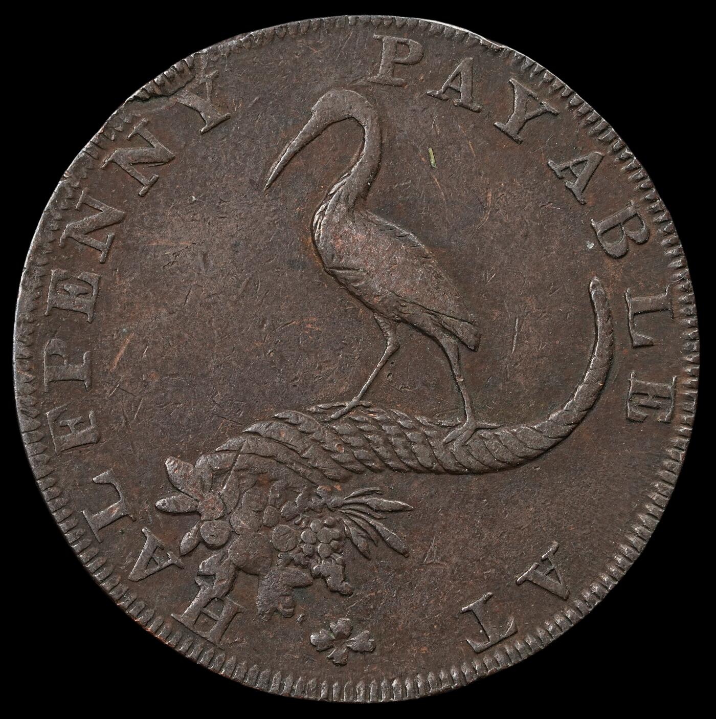 修遠堂世界钱币第五十九期 1794年伯明翰铜业公司1/2便士代用币