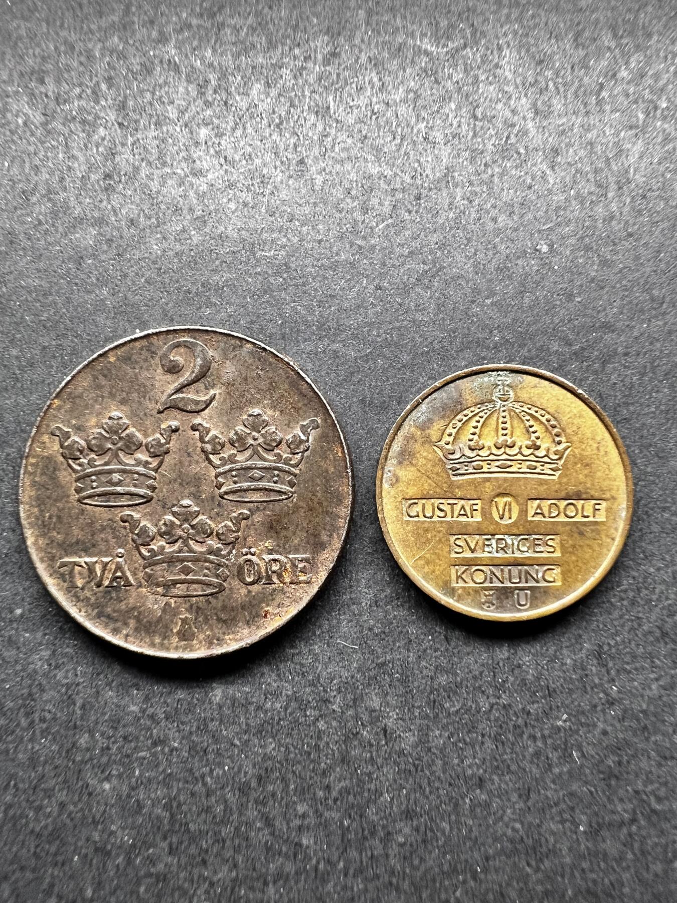 聚福钱庄★世界钱币第三期 无佣金 可寄存 满百包邮  瑞典2枚