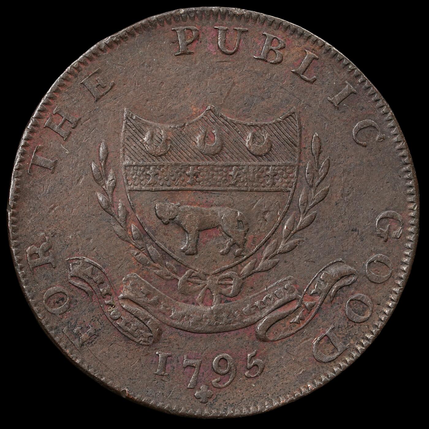 修遠堂世界钱币第五十九期 1795年英国切舍姆1/2便士代用币