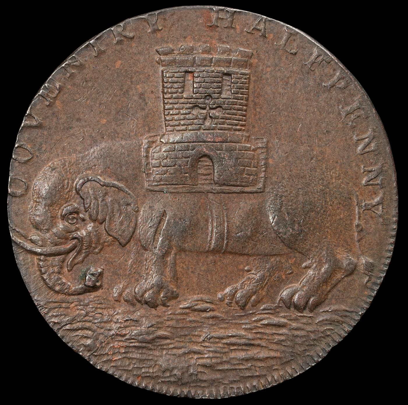 修遠堂世界钱币第五十九期 1793年考文垂1/2便士代用币
