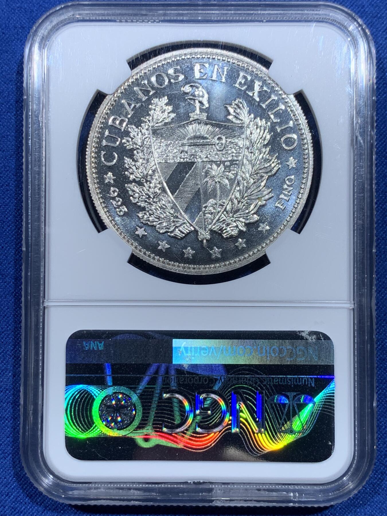 《竞宝斋》第358场 周日，周一  2场连拍 （全场包邮） NGC PF67CAMEO 古巴 1965年 1比索 精致大银币 少见直边版别（常见为光边） SBP21年成交价600美金