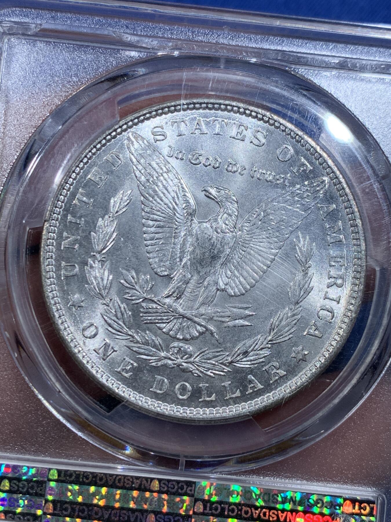 《竞宝斋》第358场 周日，周一  2场连拍 （全场包邮） PCGS MS65 美国1887年摩根1美元银币