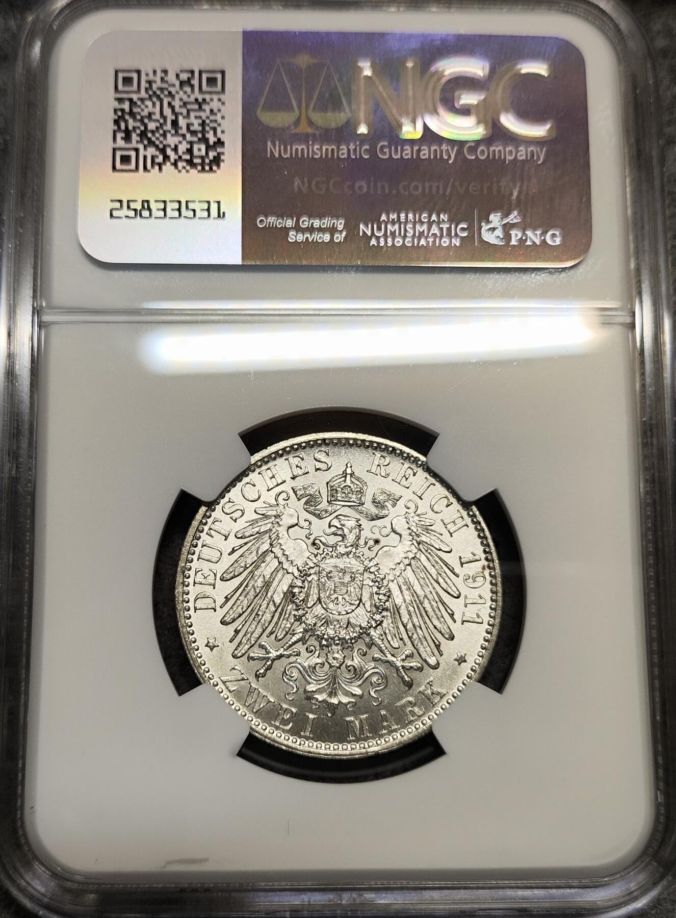 1911D GERMANY BAVARIA - 90TH BIRTHDAY 2M