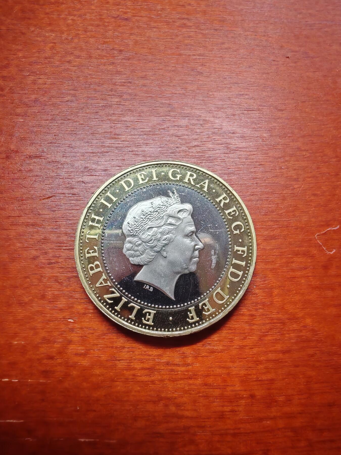 长老汇蛇年精选第六场拍卖 1999英国英式橄榄球2英镑双色镀金精制银币，9665枚