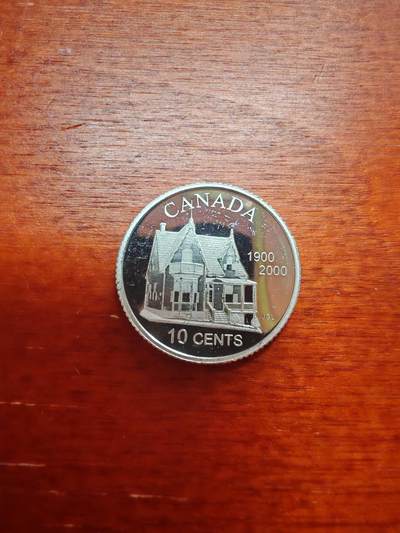 长老汇马年精选第四场拍卖 - 2000加拿大首家信用联盟百年10分精制银币，独年份少见
