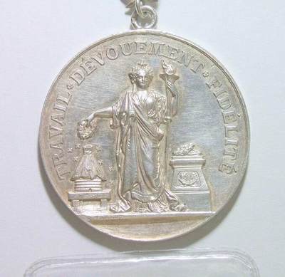 【银】法国1893年 女神站像高浮雕精制大银章 42MM 22.2克 - 【银】法国1893年 女神站像高浮雕精制大银章 42MM 22.2克