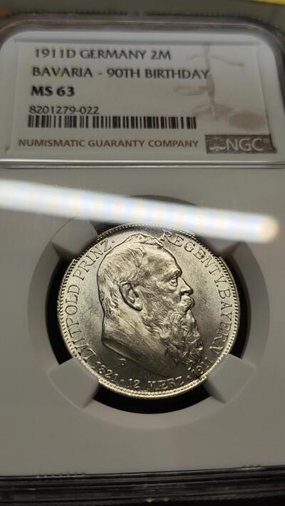1911D GERMANY BAVARIA - 90TH BIRTHDAY 2M