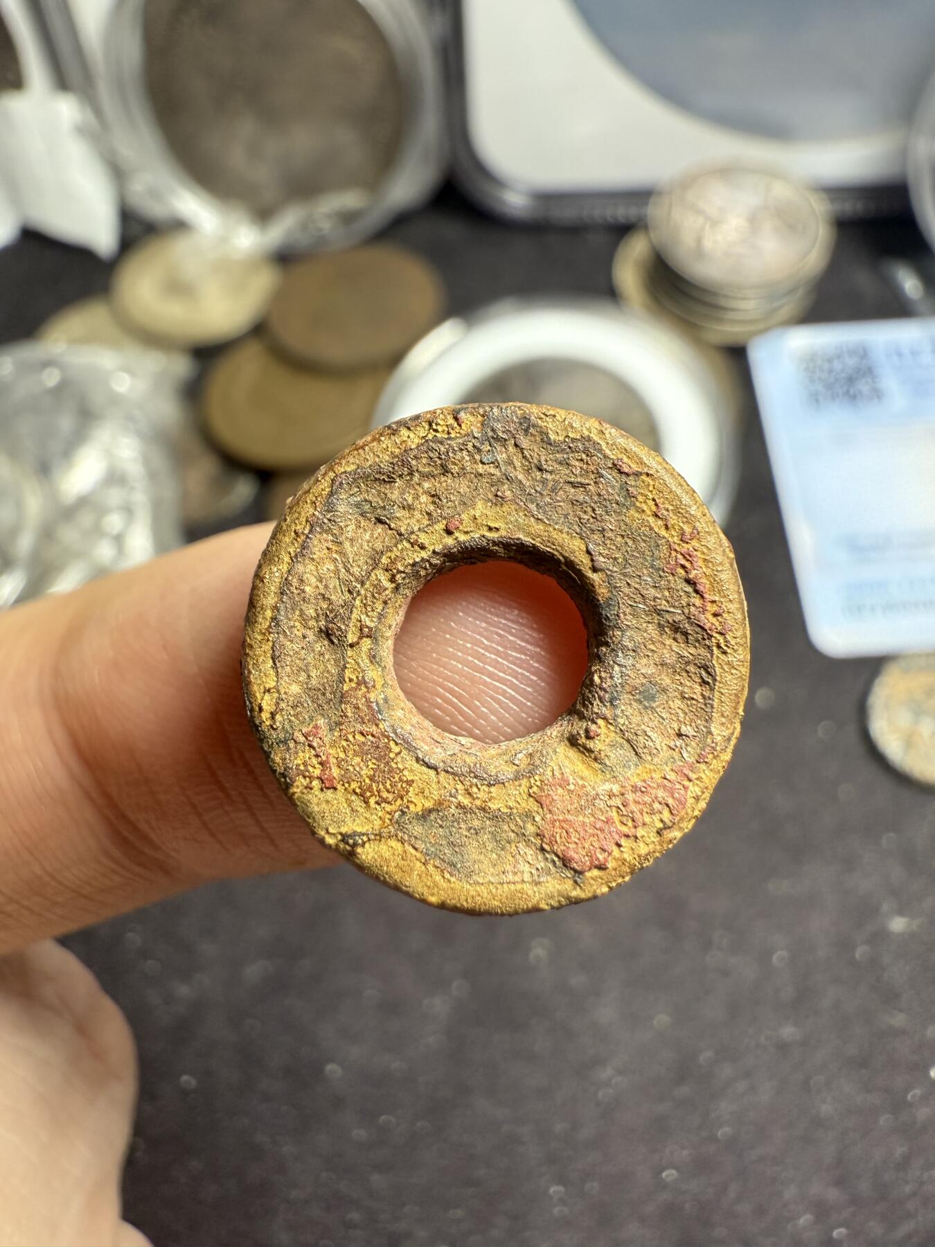 南宋泉阁俄币 外币 国币 专场第六期 唐 七河地区无文藕心钱 圆孔 少见