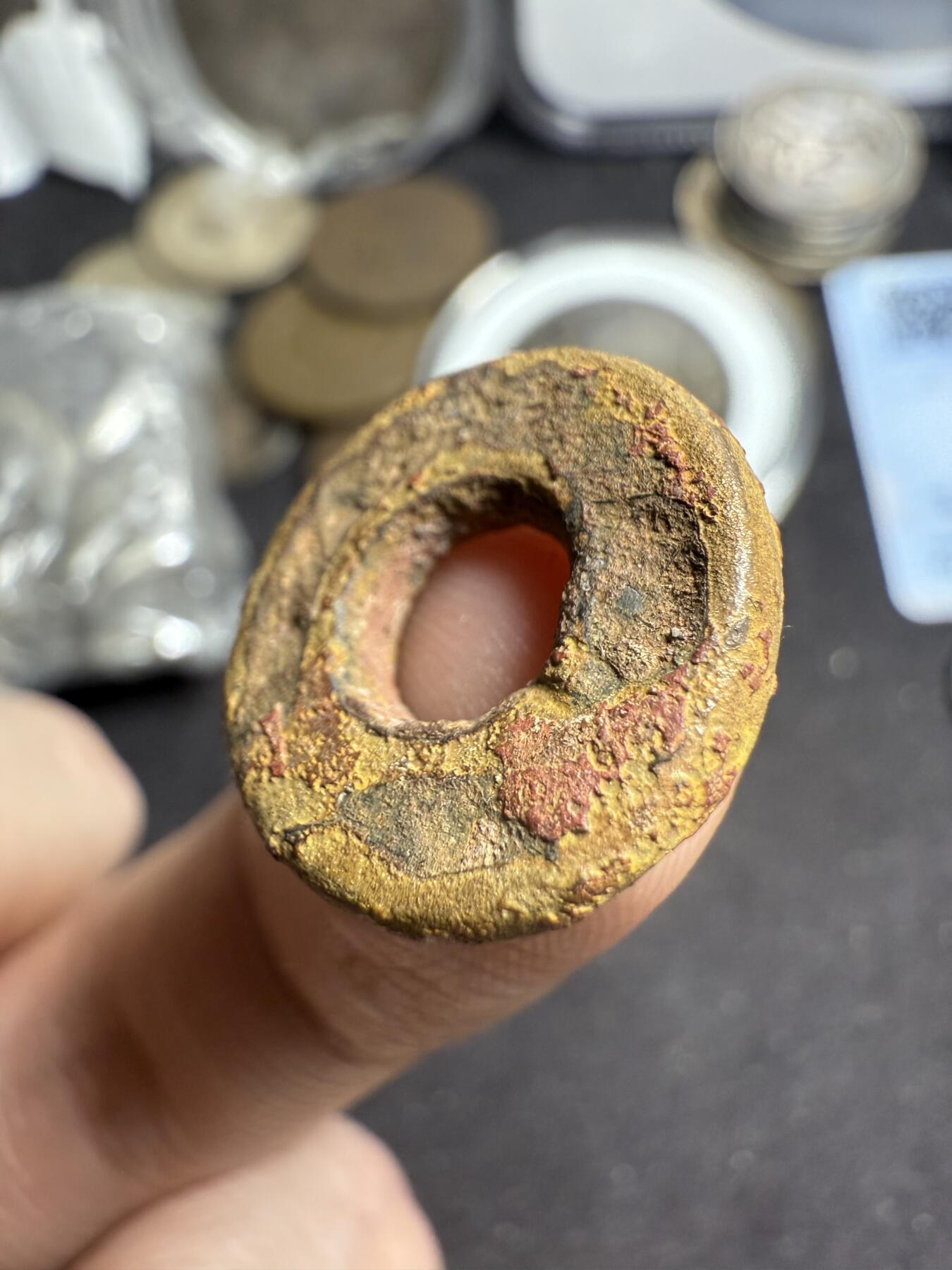 南宋泉阁俄币 外币 国币 专场第六期 唐 七河地区无文藕心钱 圆孔 少见