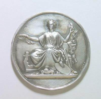 【银】法国1869年 女神坐像高浮雕精制大银章 42MM 36.5克 - 【银】法国1869年 女神坐像高浮雕精制大银章 42MM 36.5克