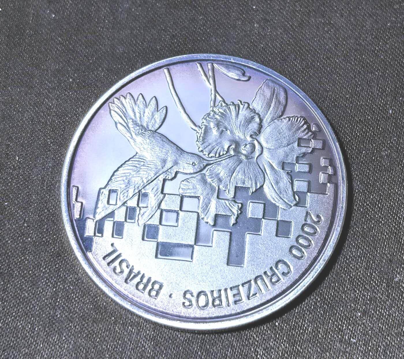 北京马甸外国币专卖第135期，外国币专场，陆续上拍，欢迎关注 不多见的1992年巴西蜂鸟银币