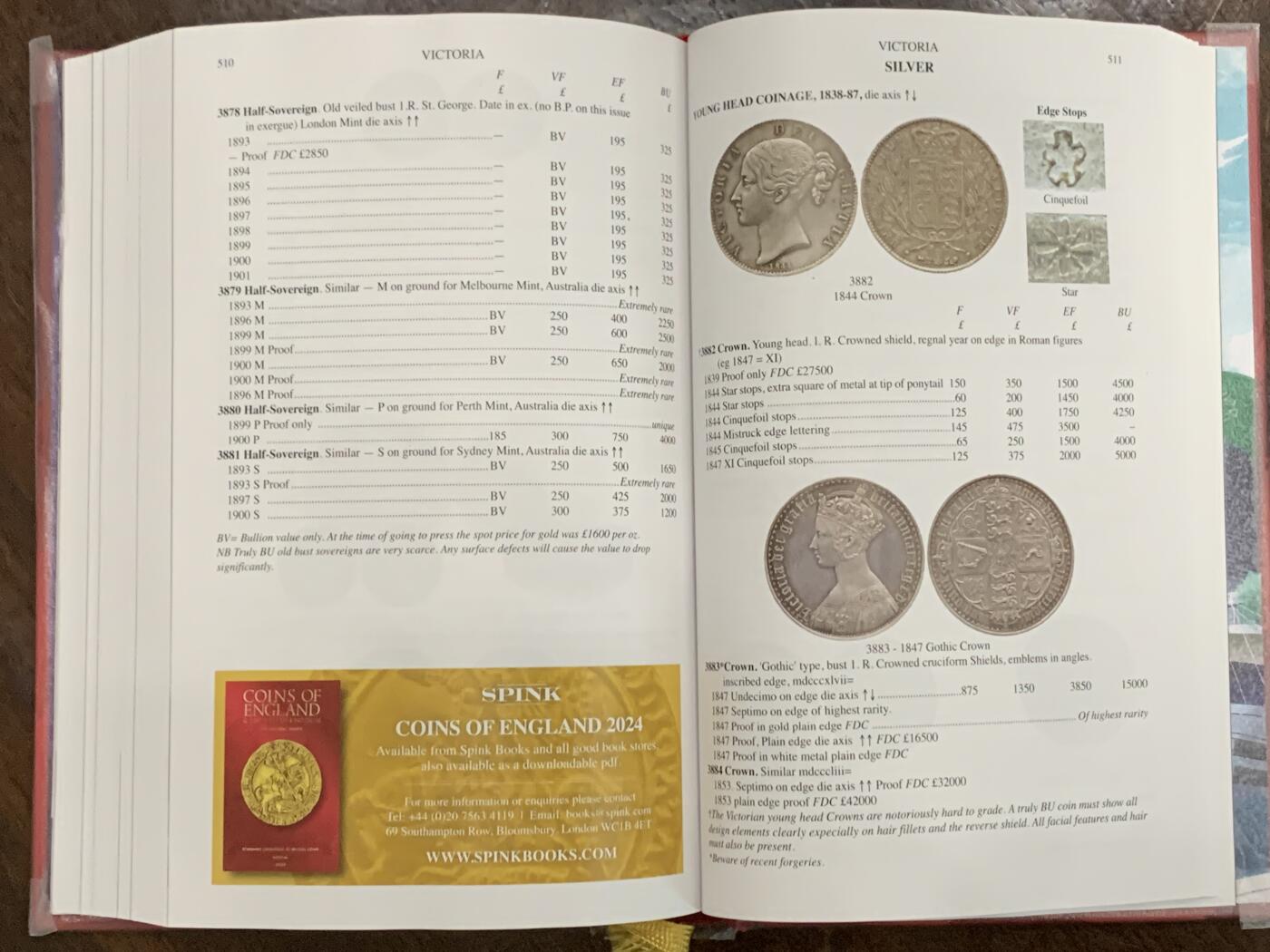 《竞宝斋》第359场 周日，周一  2场连拍 （全场包邮） 英国钱币标准目录2024，收录公元前150年至1971年的英国钱币，605页重一公斤，PCGS和NGC参考目录
