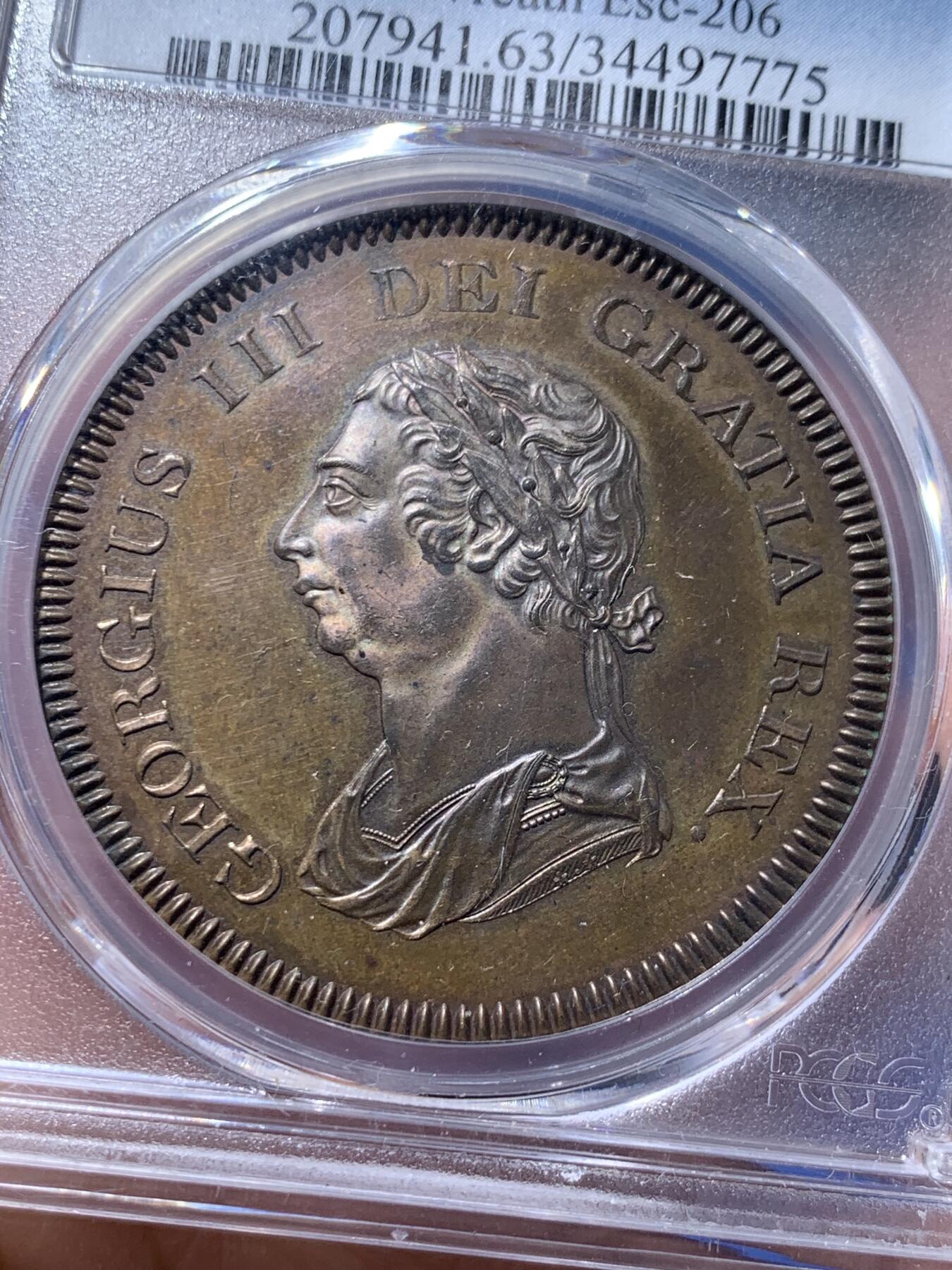《竞宝斋》第359场 周日，周一  2场连拍 （全场包邮） PCGS PR63BN 英格兰银行1811年5先令6便士精制铜样币，乔治三世时期出品的一系列经典样币之一，SOHO造币厂巅峰之作