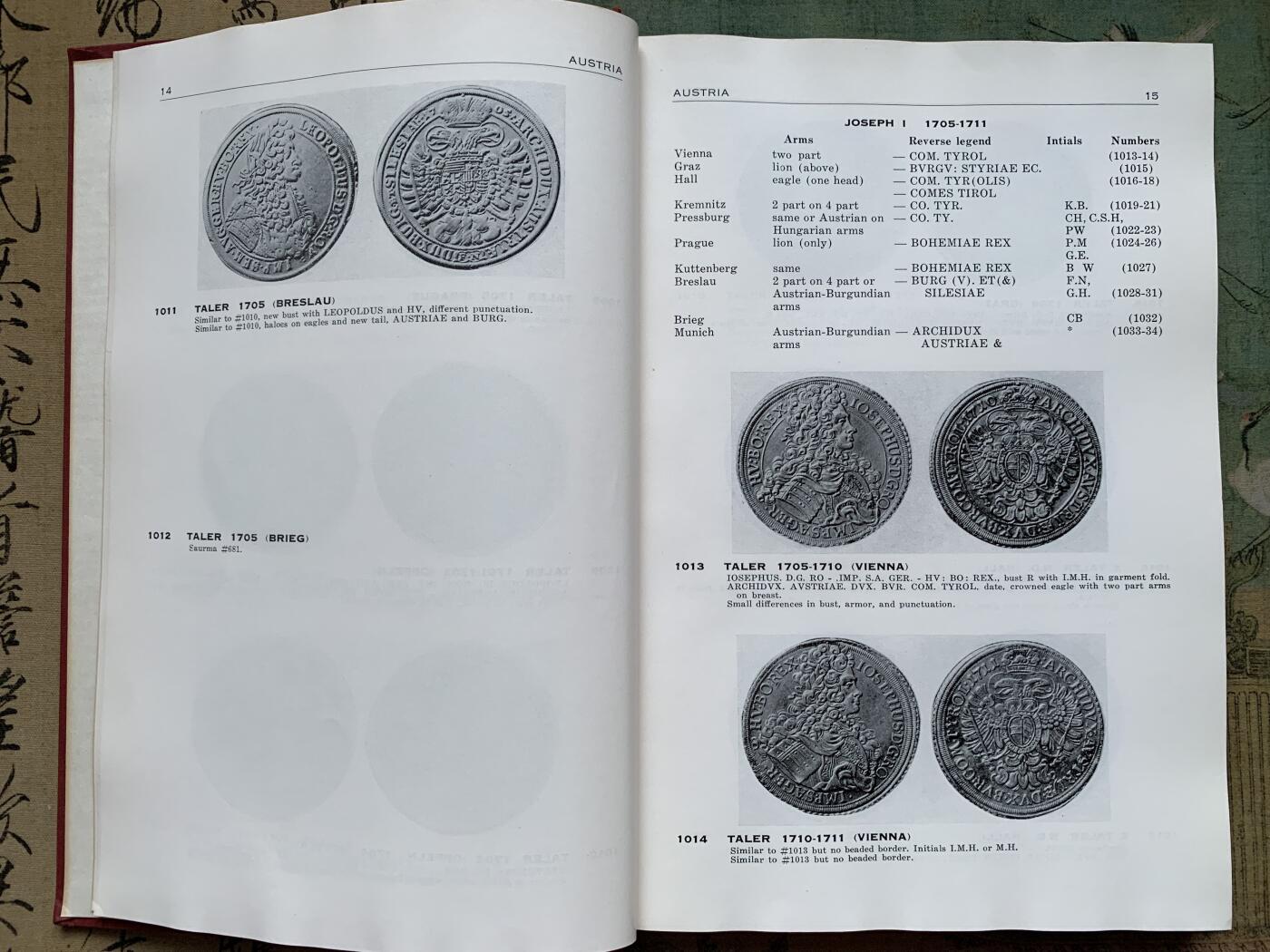 《竞宝斋》第359场 周日，周一  2场连拍 （全场包邮） 达文波特欧洲克朗目录1700-1800第三版，PCGS和NGC所使用的编号Dav即来源于此，最终版本，相比第二版红宝书有修订