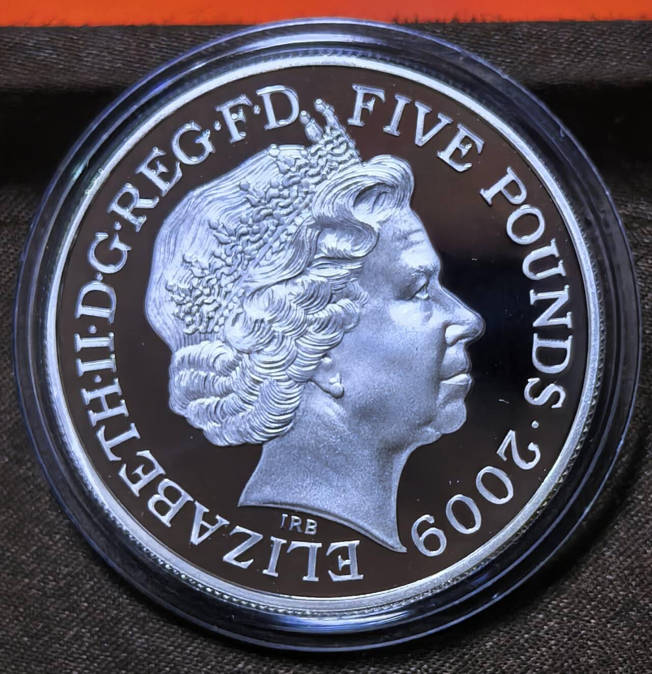 北京马甸外国币专卖第135期，外国币专场，陆续上拍，欢迎关注 英国2009年5镑伦敦奥运会纪念大银币