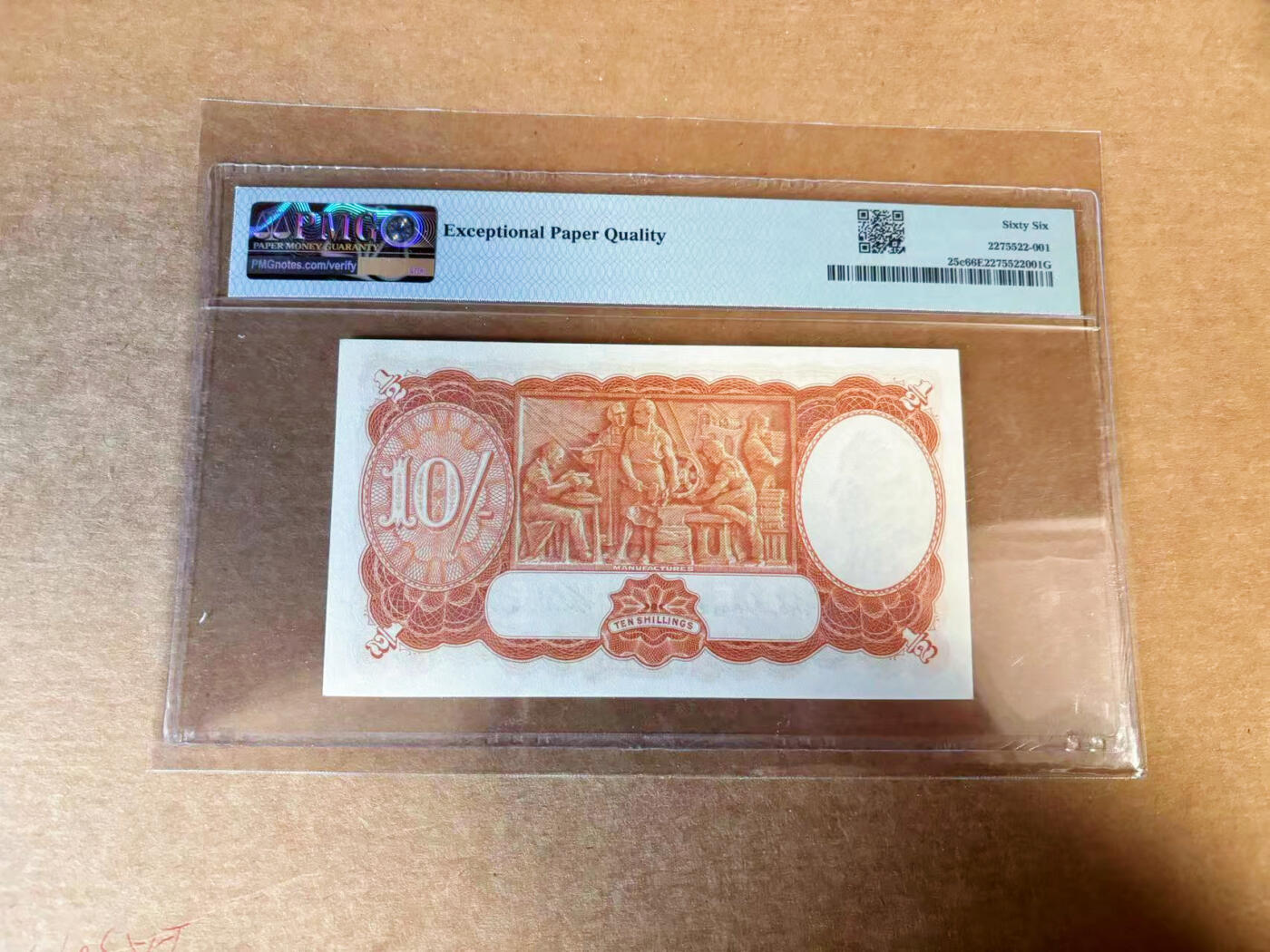 【Blue Auction】✨世界纸币精拍第627期【精】 【无47】澳大利亚 1949年 10先令 英王乔六 PMG66EPQ 高分