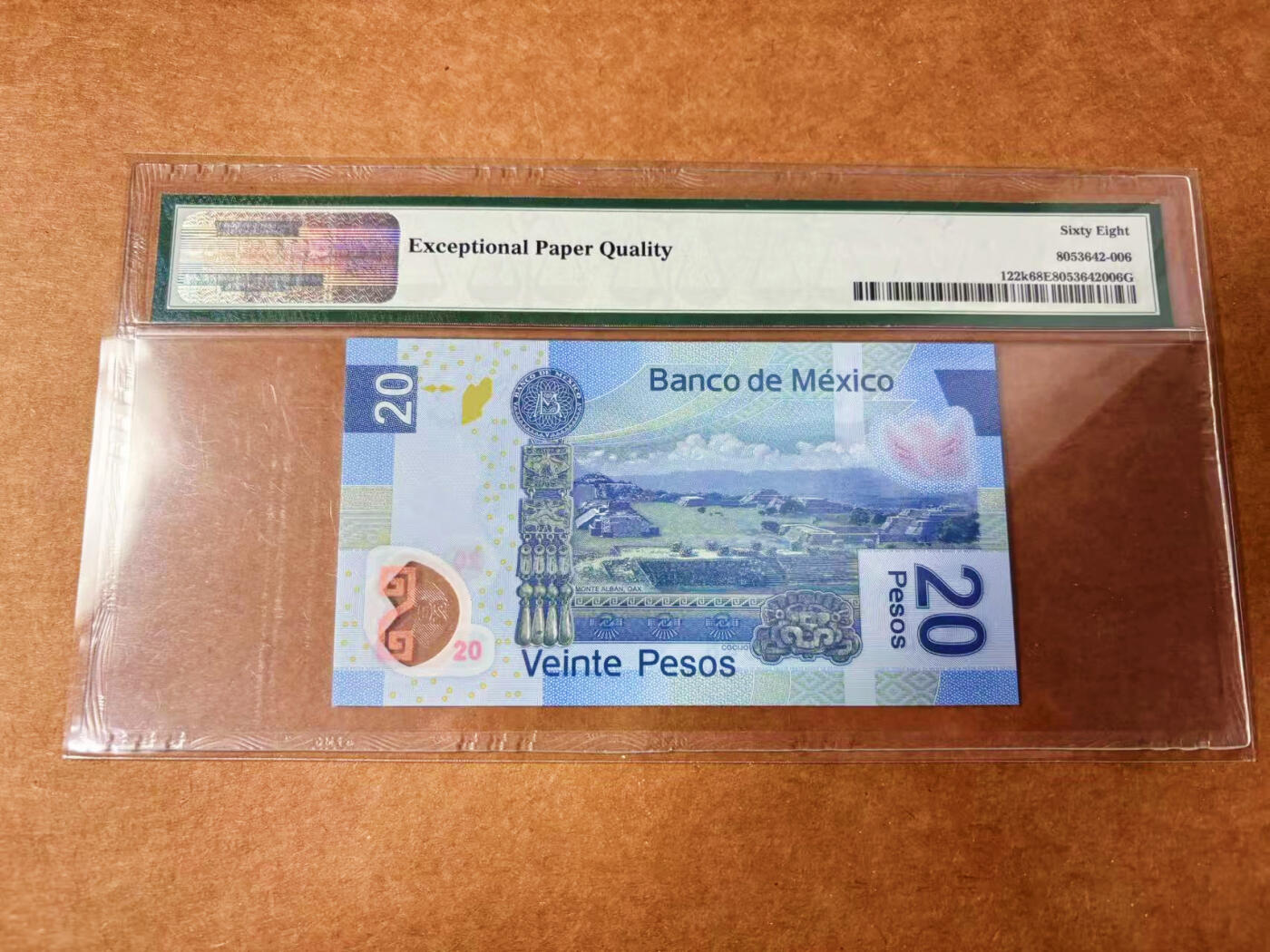 【Blue Auction】✨世界纸币精拍第627期【精】 墨西哥 2012年20比索 PMG68EPQ 超高分