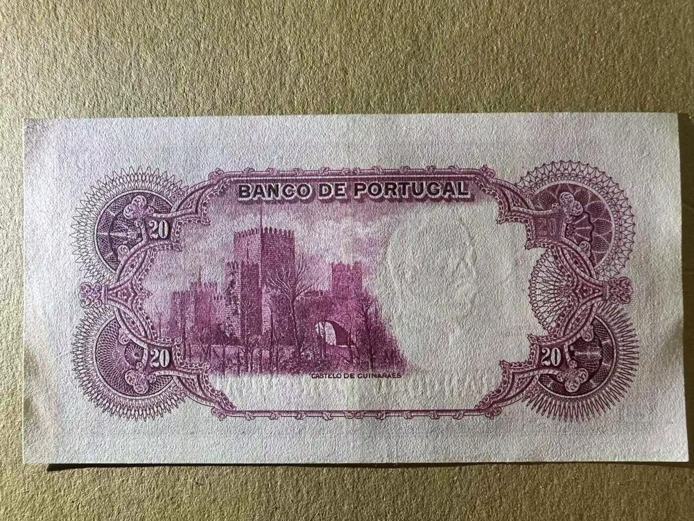 【Blue Auction】✨世界纸币精拍第627期【精】 葡萄牙 1940年20埃斯库多AU 少见早期品种
