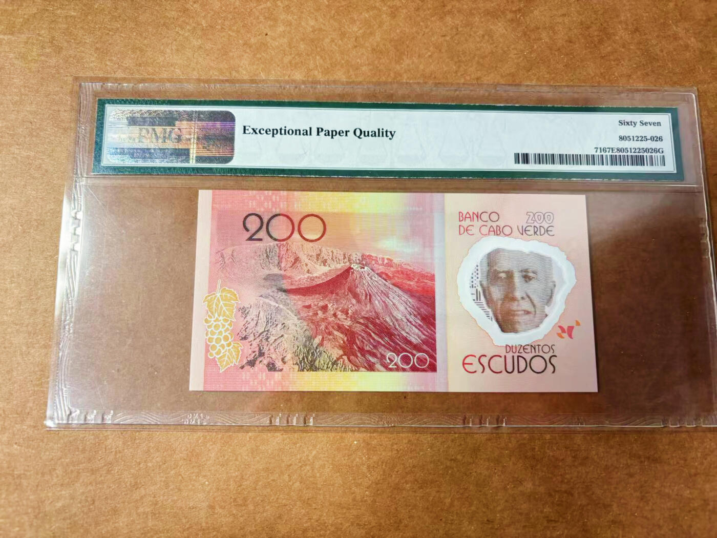 【Blue Auction】✨世界纸币精拍第627期【精】 【无47】佛得角 2014年200埃斯库多 PMG67EPQ 高分