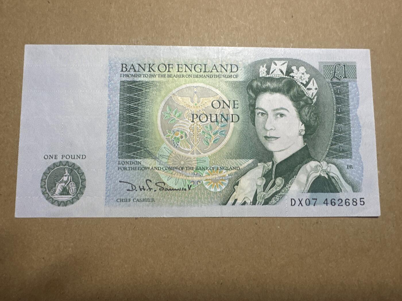 外国纸币专场 英国1镑Au