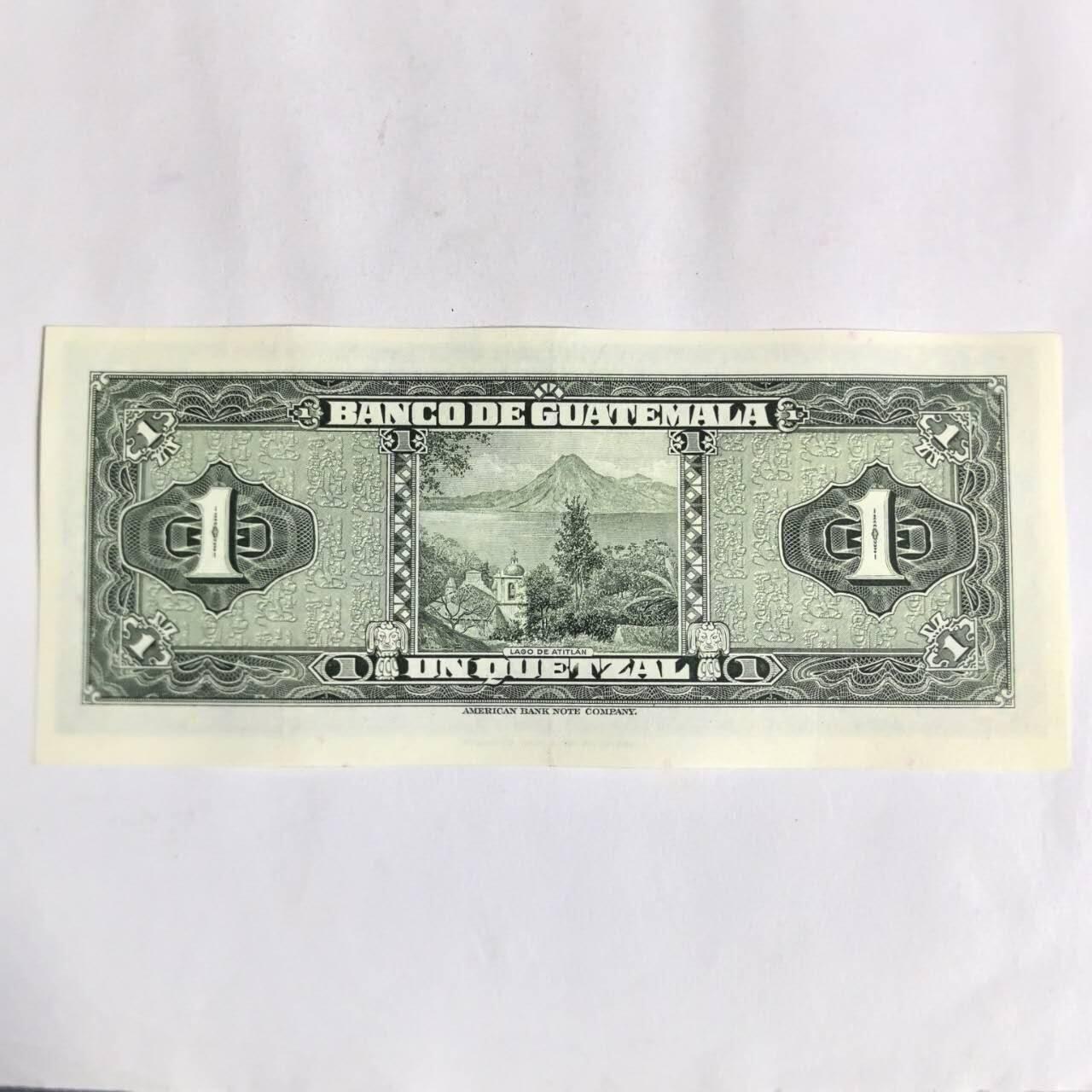 各国外币第91期 危地马拉1格查尔1948年份少见 aunc美品