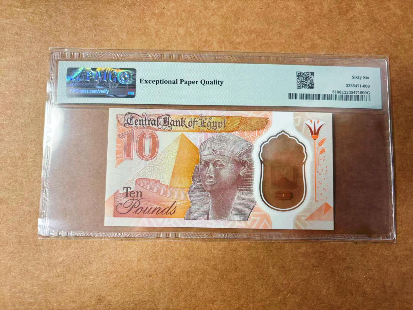 【Blue Auction】✨世界纸币精拍第627期【精】 【无47】埃及 2022年10镑 PMG66EPQ 