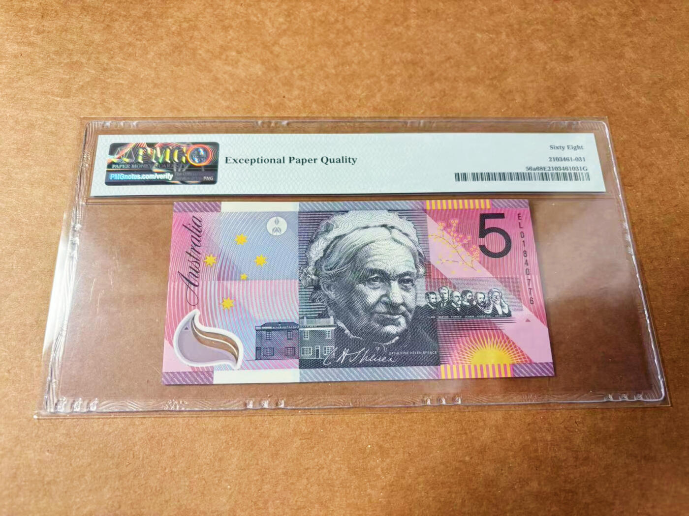 【Blue Auction】✨世界纸币精拍第627期【精】 澳大利亚 2001年5元 PMG68EPQ 超高分