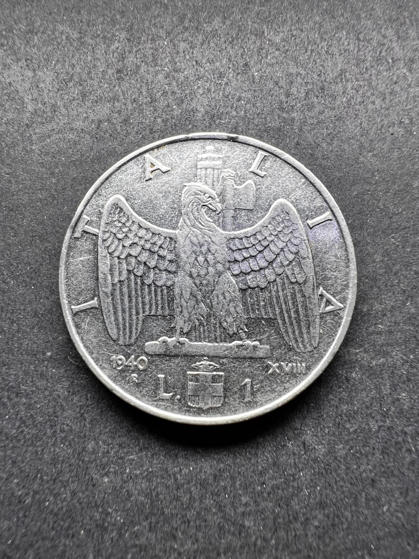 聚福钱庄★世界钱币第三期 无佣金 可寄存 满百包邮  意大利1940年1里拉