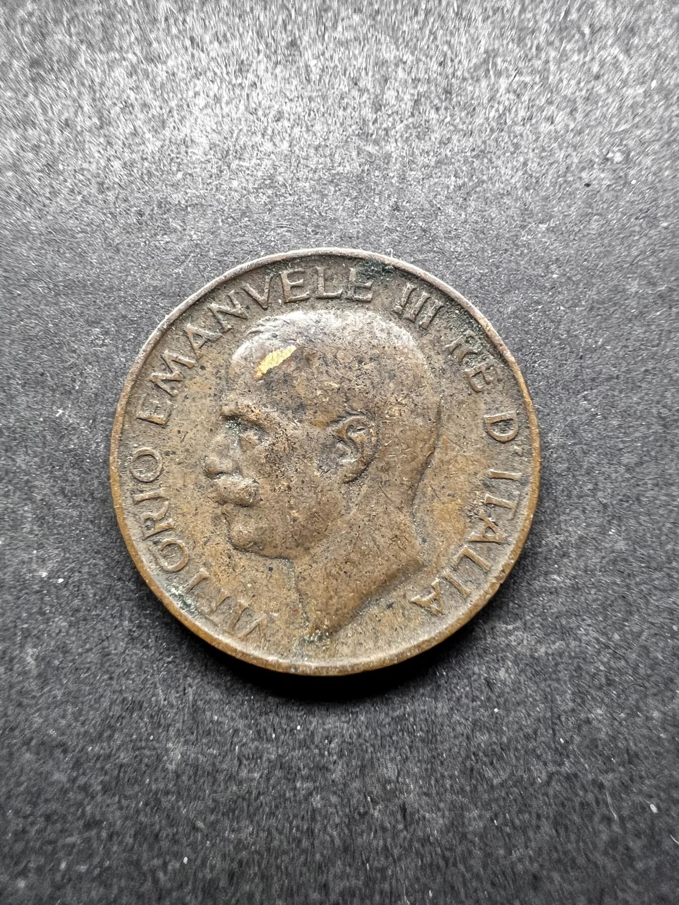 聚福钱庄★世界钱币第三期 无佣金 可寄存 满百包邮  意大利1921年麦穗5分铜币