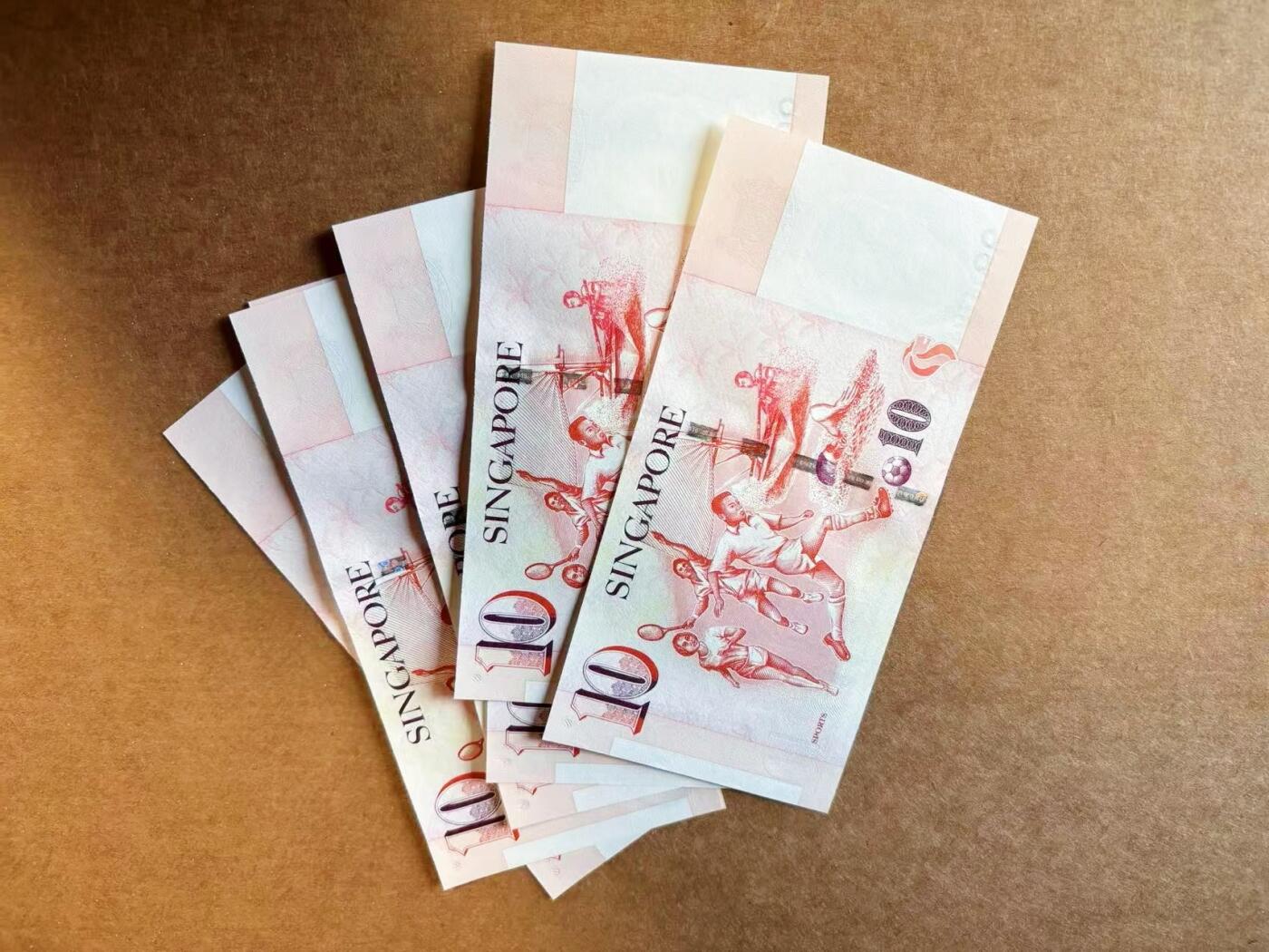 【Blue Auction】✨世界纸币精拍第627期【精】 【一组10连】新加坡 人像版10元 全新UNC