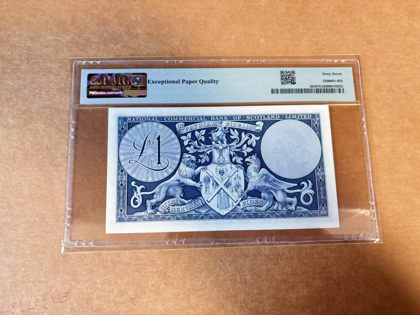 【Blue Auction】✨世界纸币精拍第627期【精】 【冠军分 无47】苏格兰 1959年1镑 BWC出品 雕刻精美 PMG67EPQ 高分