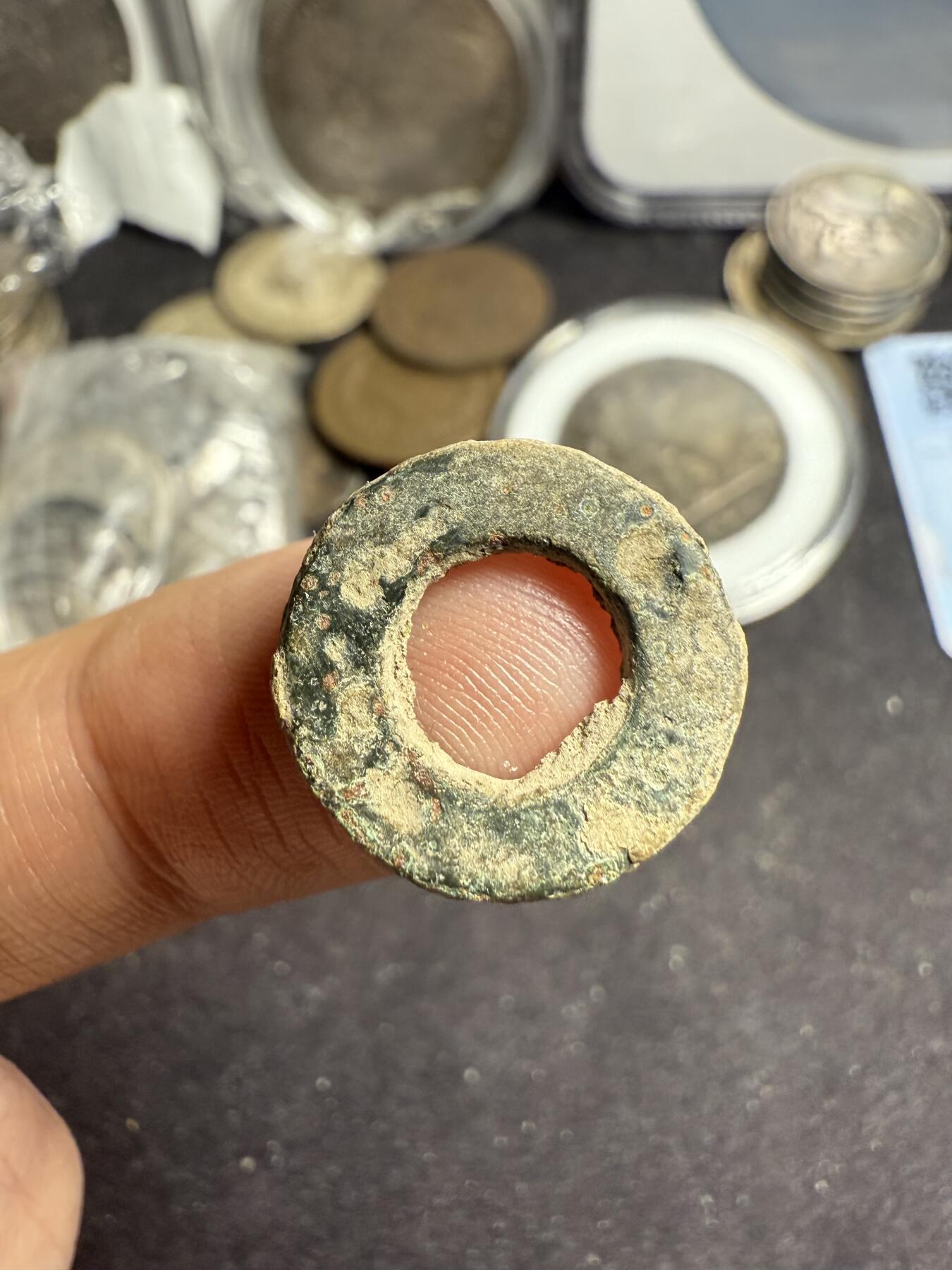 南宋泉阁俄币 外币 国币 专场第六期 唐 七河地区无文砝码钱 小样 圆孔 少见