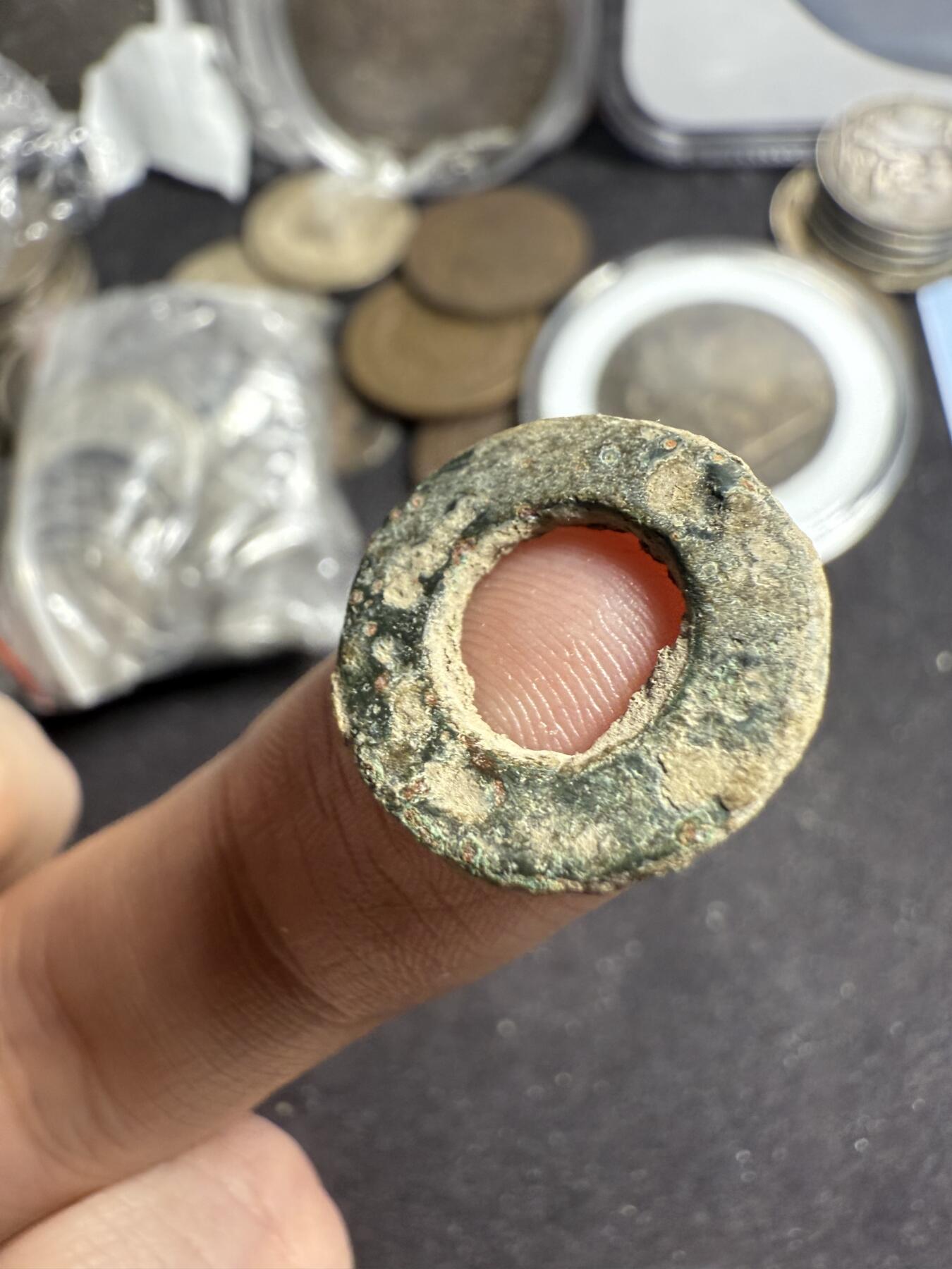 南宋泉阁俄币 外币 国币 专场第六期 唐 七河地区无文砝码钱 小样 圆孔 少见