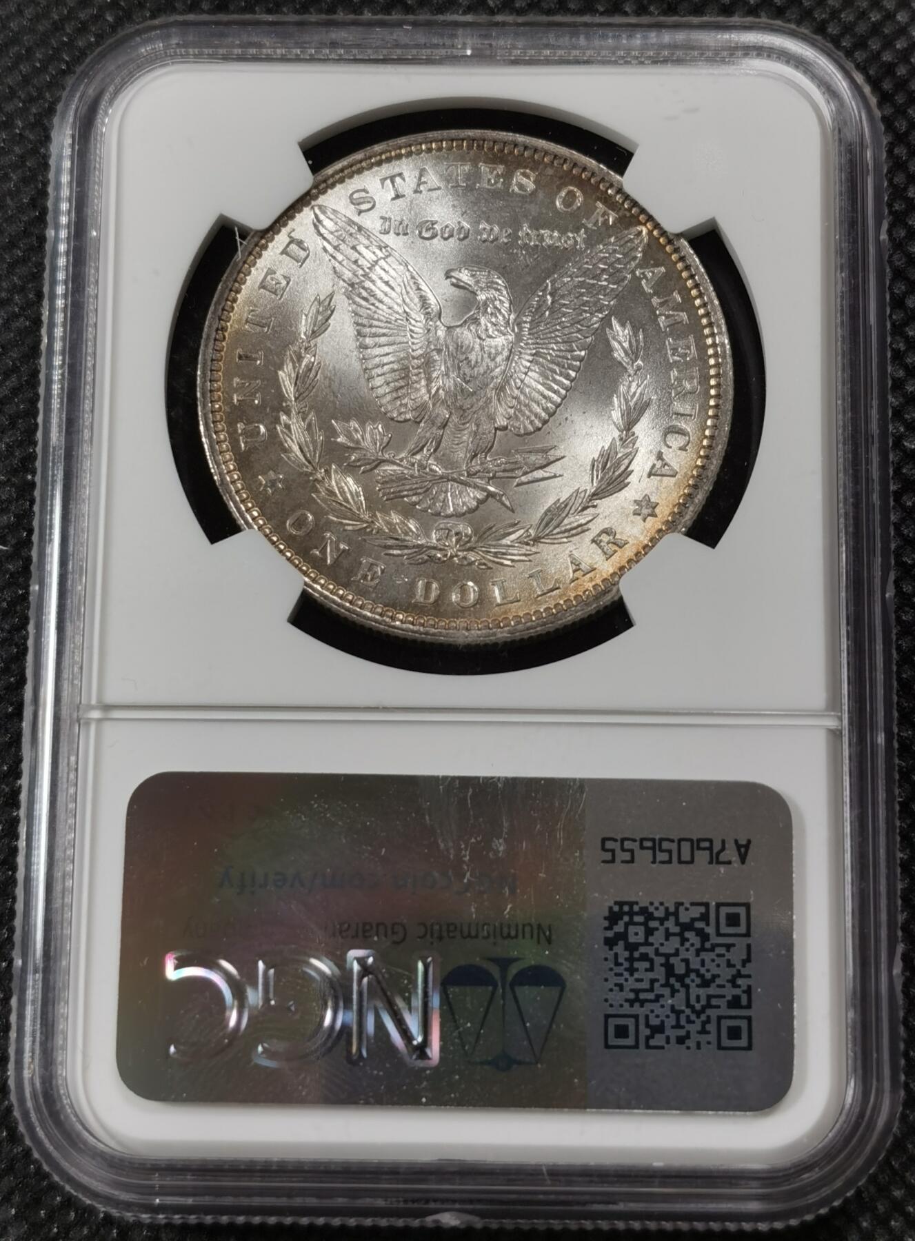 甄臻铺-世界钱币拍卖（第7期）新铺开张，欢迎捧场 NGC-MS64 1896年美国摩根，地板银霜可见，好年份不多见