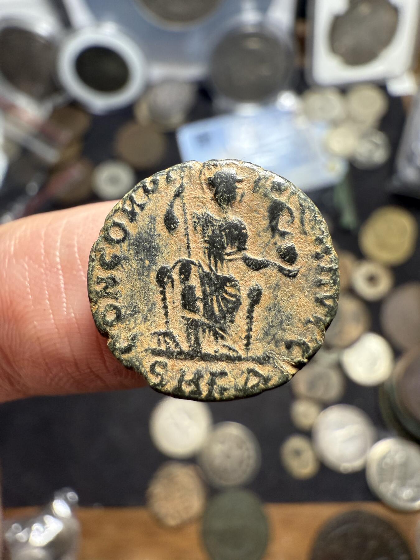 南宋泉阁俄币 外币 国币 专场第六期 古罗马 公元383-408年 东罗马皇帝 阿卡狄乌斯正面像小铜币