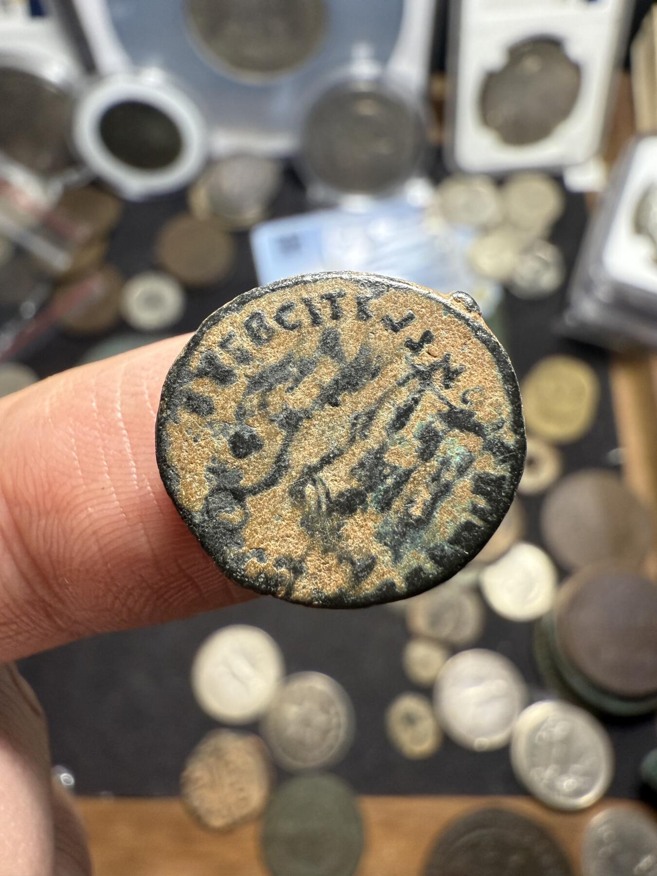 南宋泉阁俄币 外币 国币 专场第六期 古罗马 公元383-408年 东罗马皇帝 阿卡狄乌斯小铜币 打制清晰 品相好