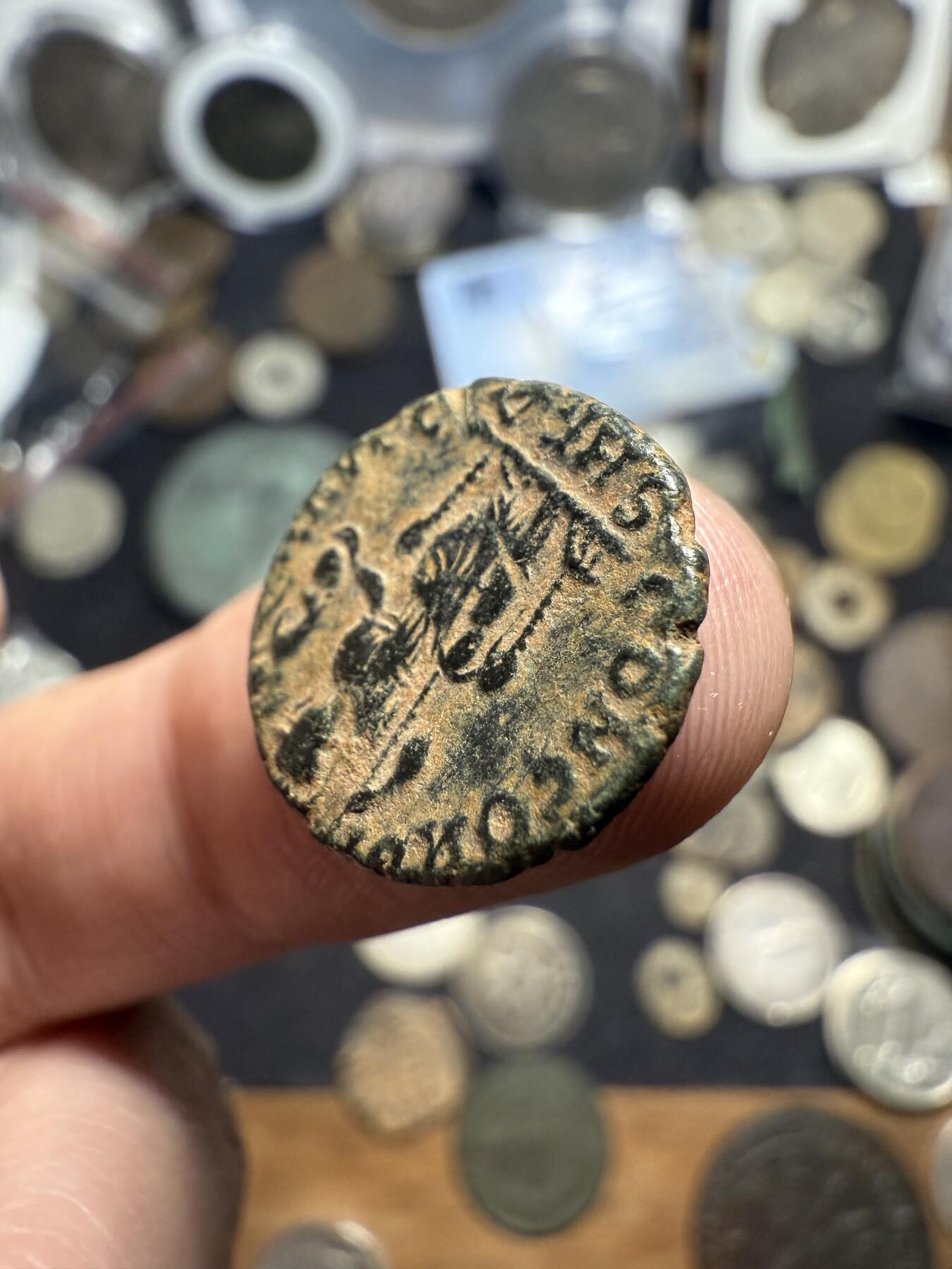 南宋泉阁俄币 外币 国币 专场第六期 古罗马 公元383-408年 东罗马皇帝 阿卡狄乌斯正面像小铜币