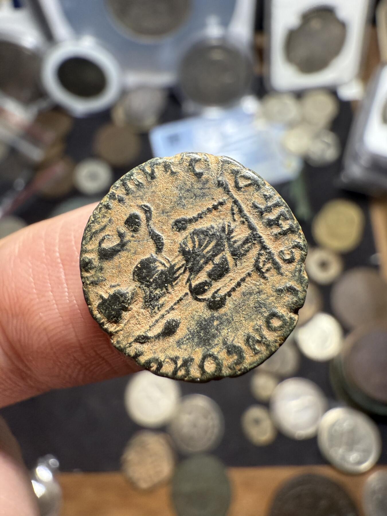 南宋泉阁俄币 外币 国币 专场第六期 古罗马 公元383-408年 东罗马皇帝 阿卡狄乌斯正面像小铜币